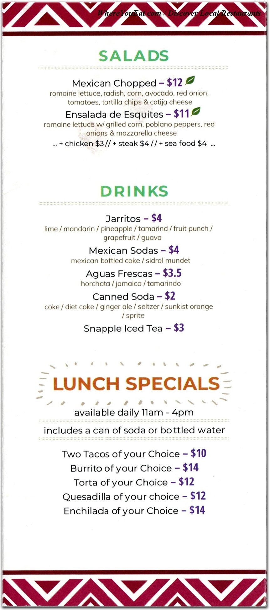 menu image