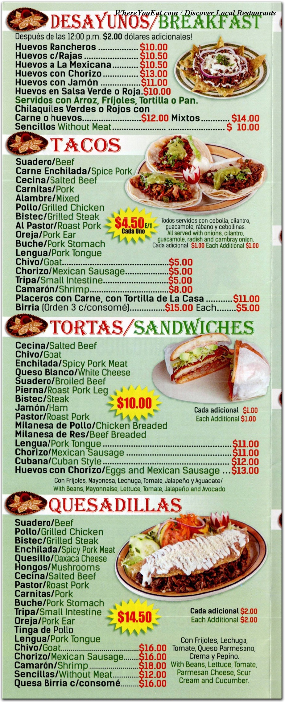 menu image