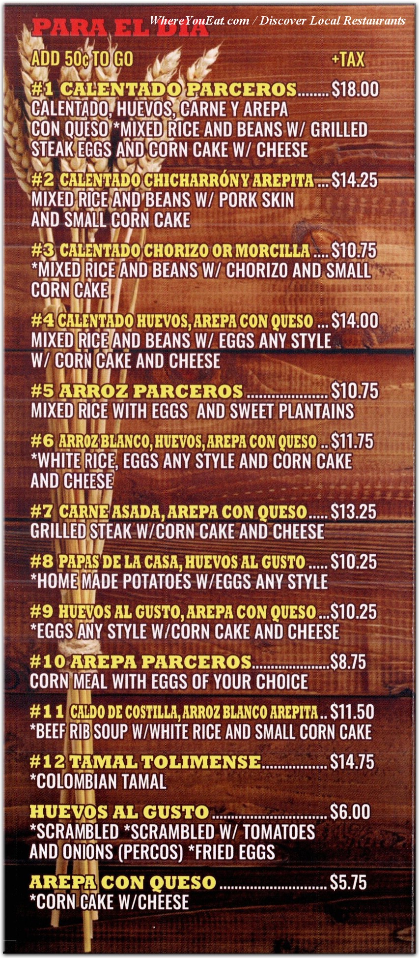menu image