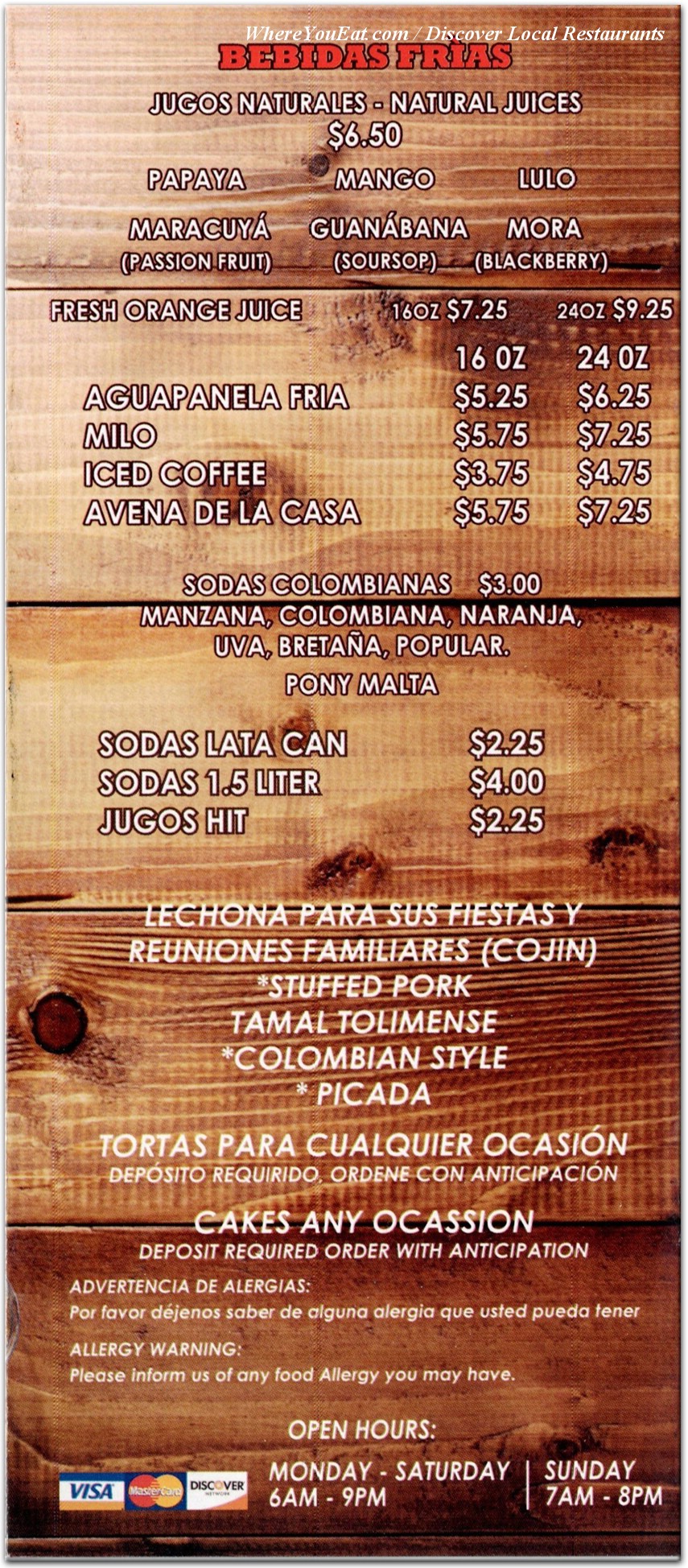 menu image