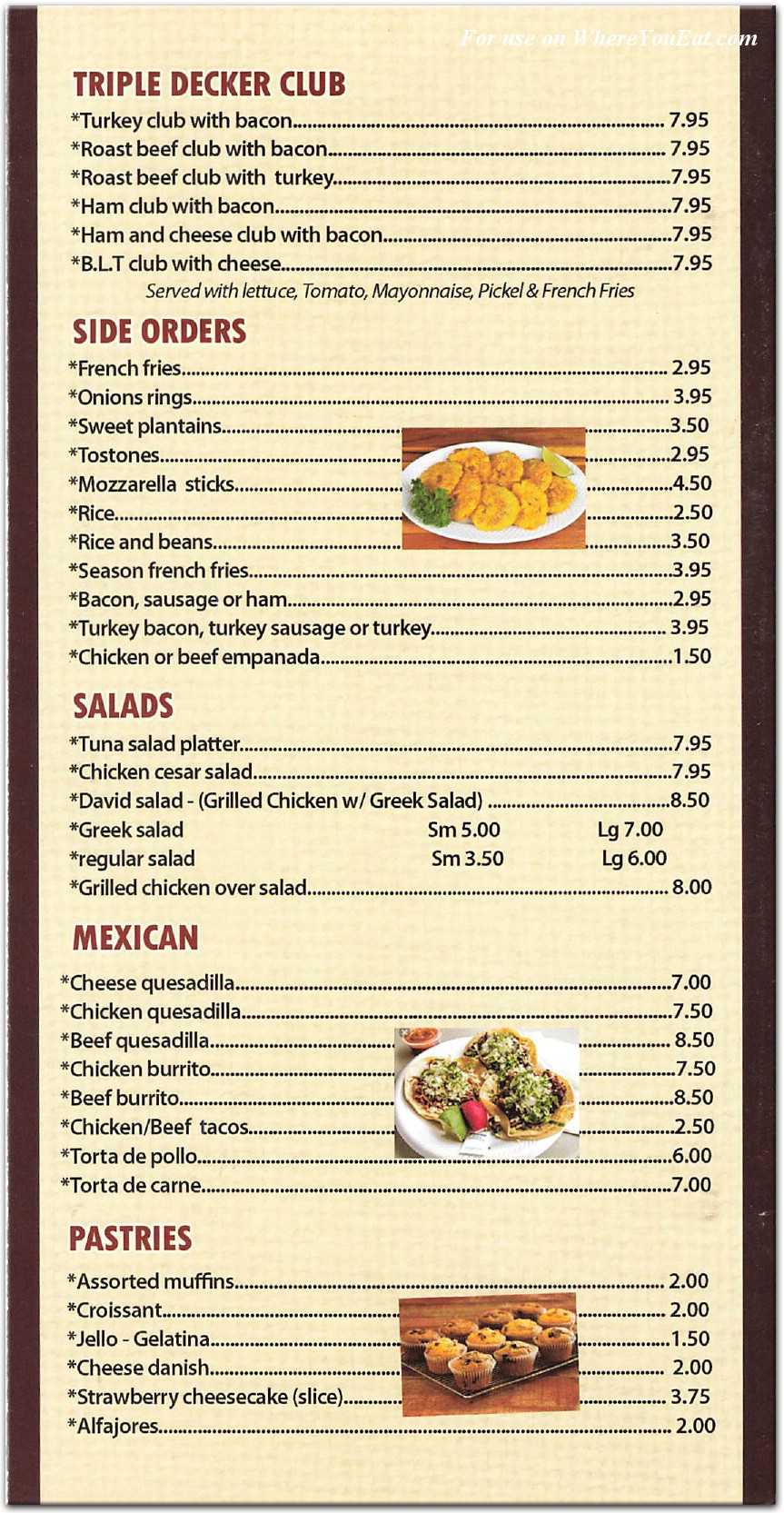 Rosa's Cafe Restaurant in Queens / Menus & Photos