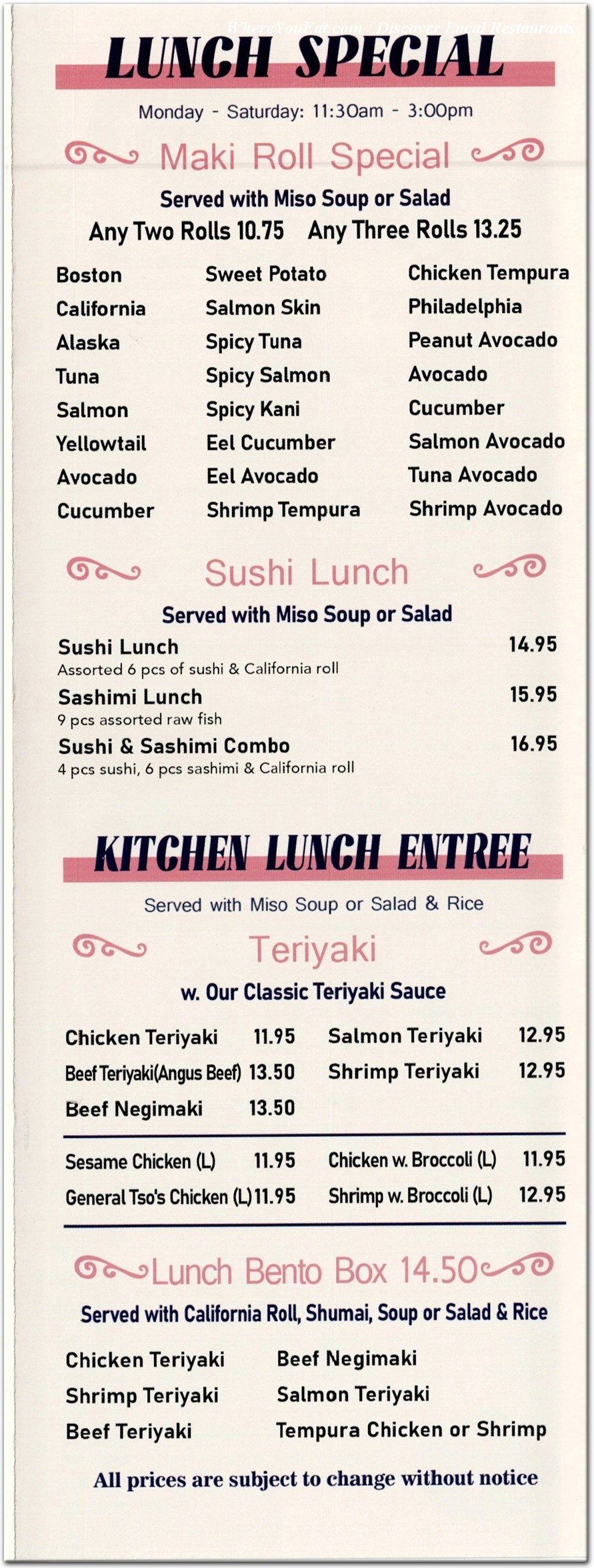 menu image