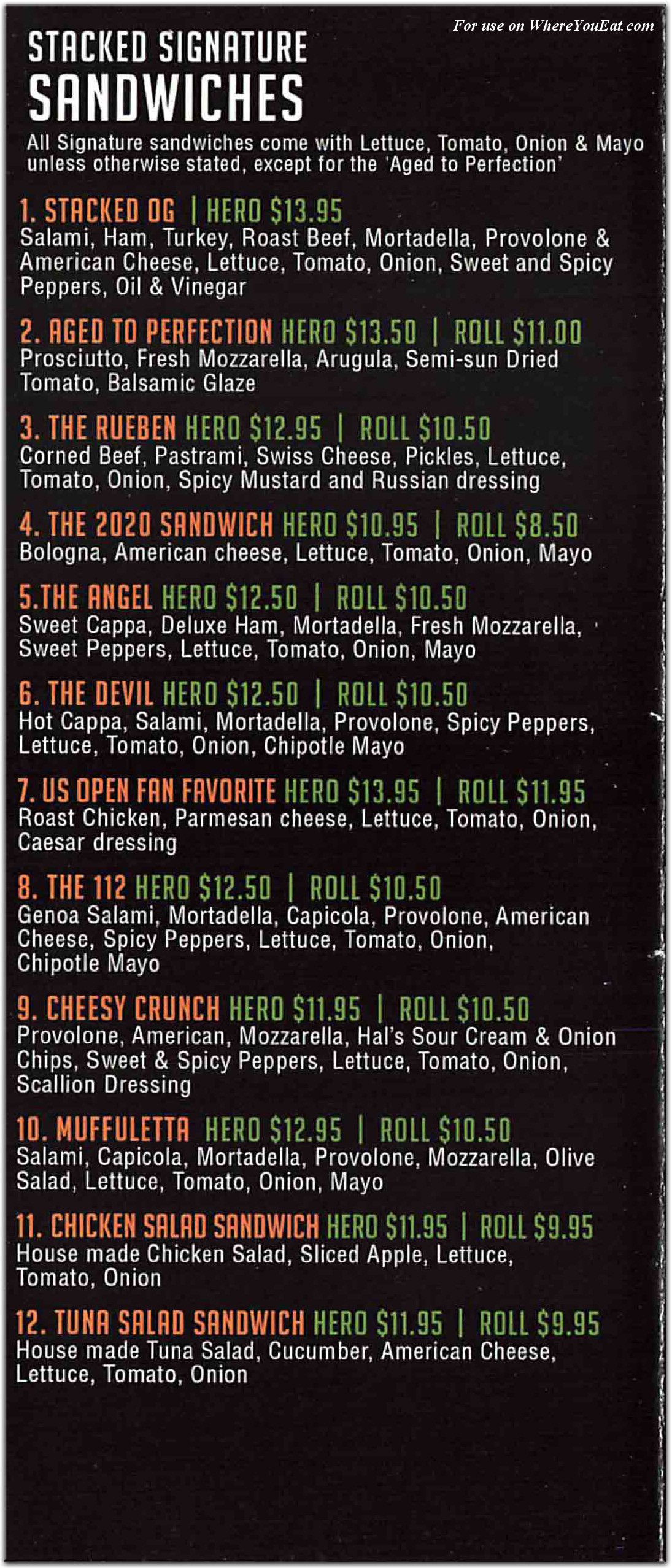 Stacked Sandwich Shop Restaurant in Queens / Menus & Photos