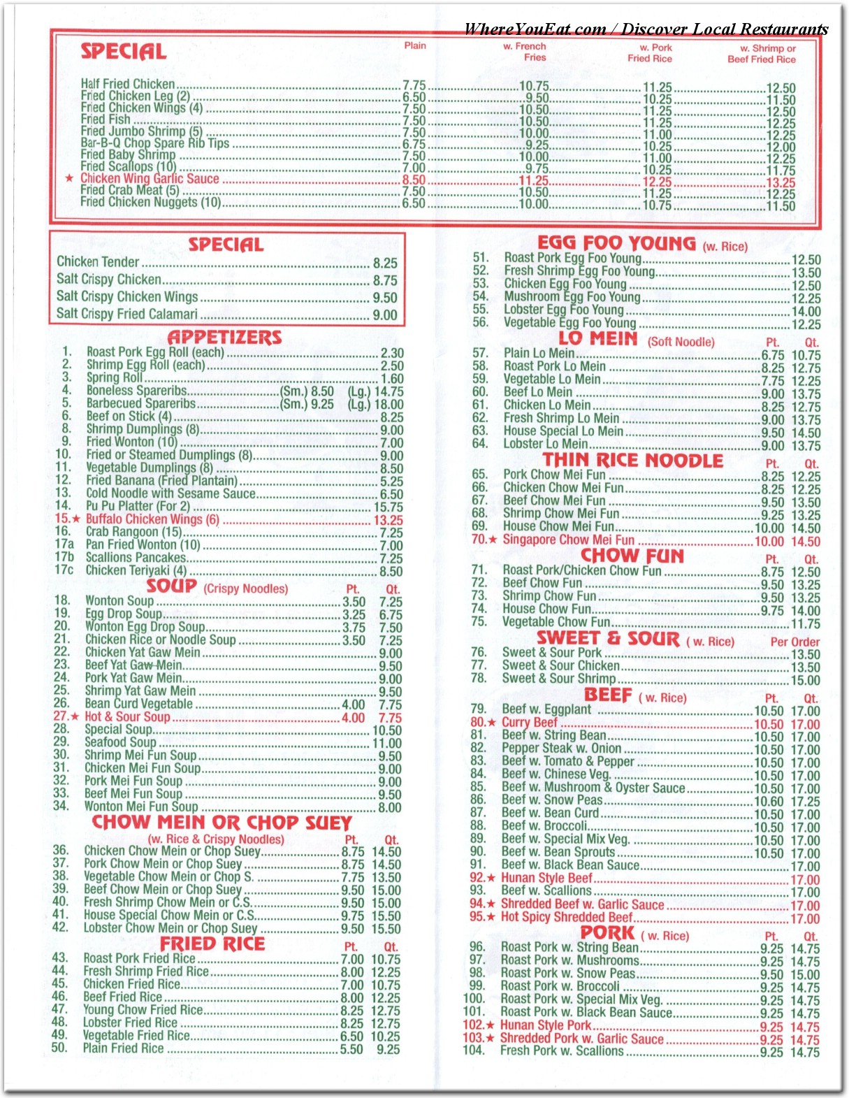 menu image