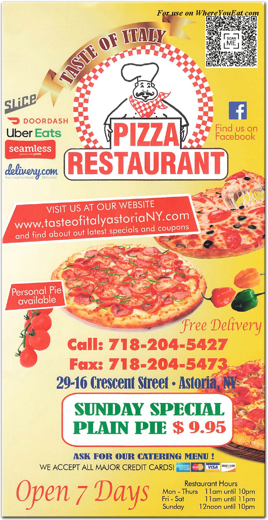 Slice LIC, Pizza for Delivery, Takeout & Catering