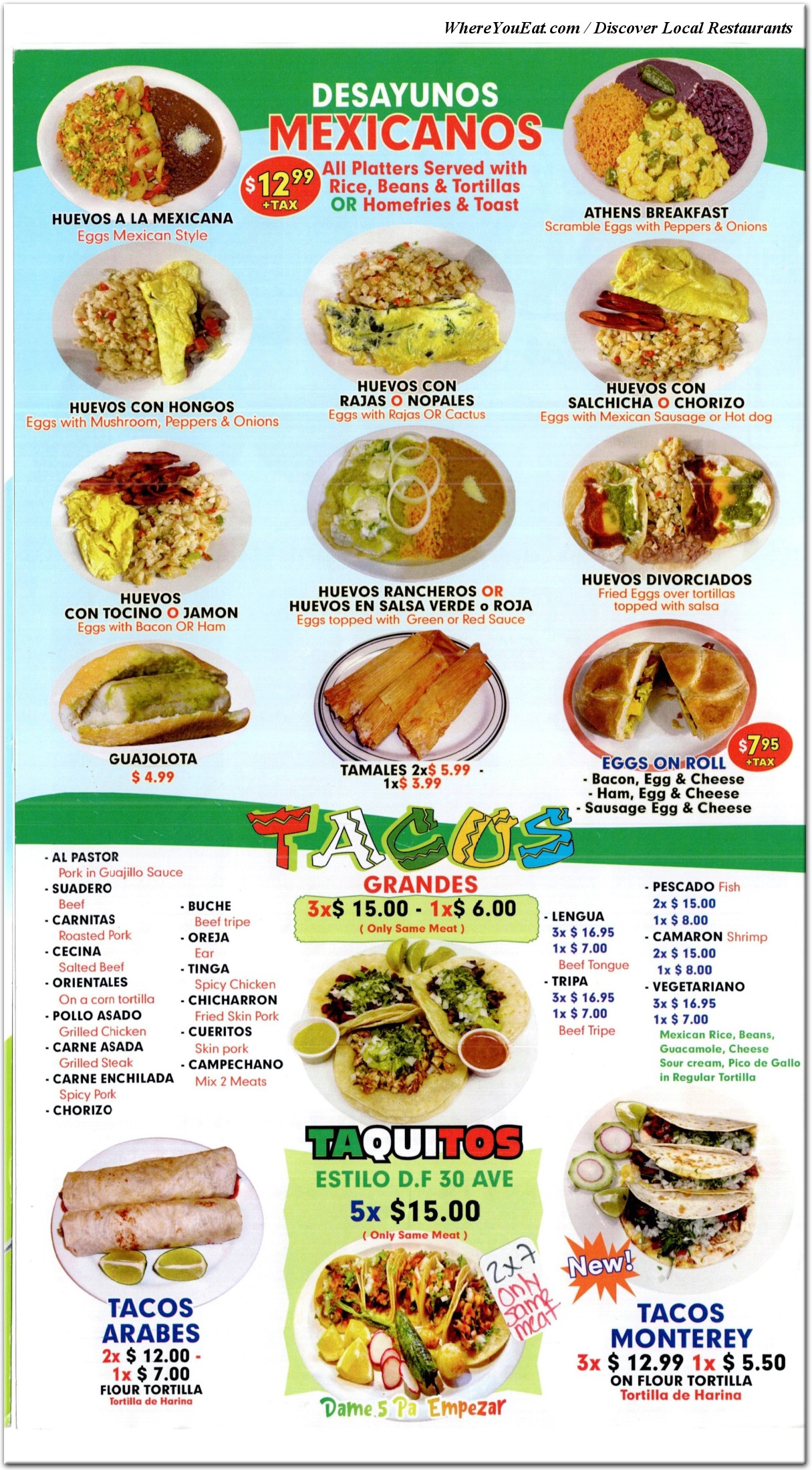 menu image