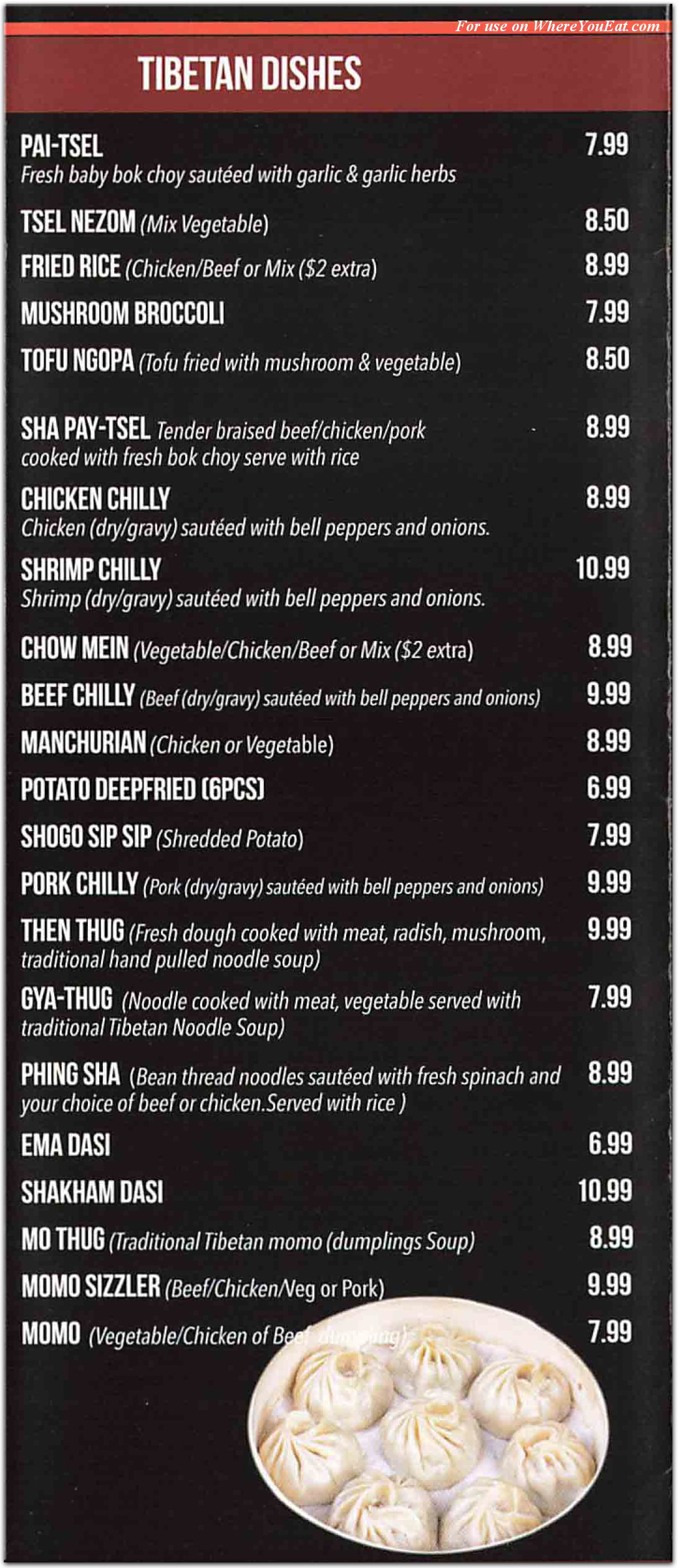 Tibetan Japanese Restaurant in Queens / Menus & Photos