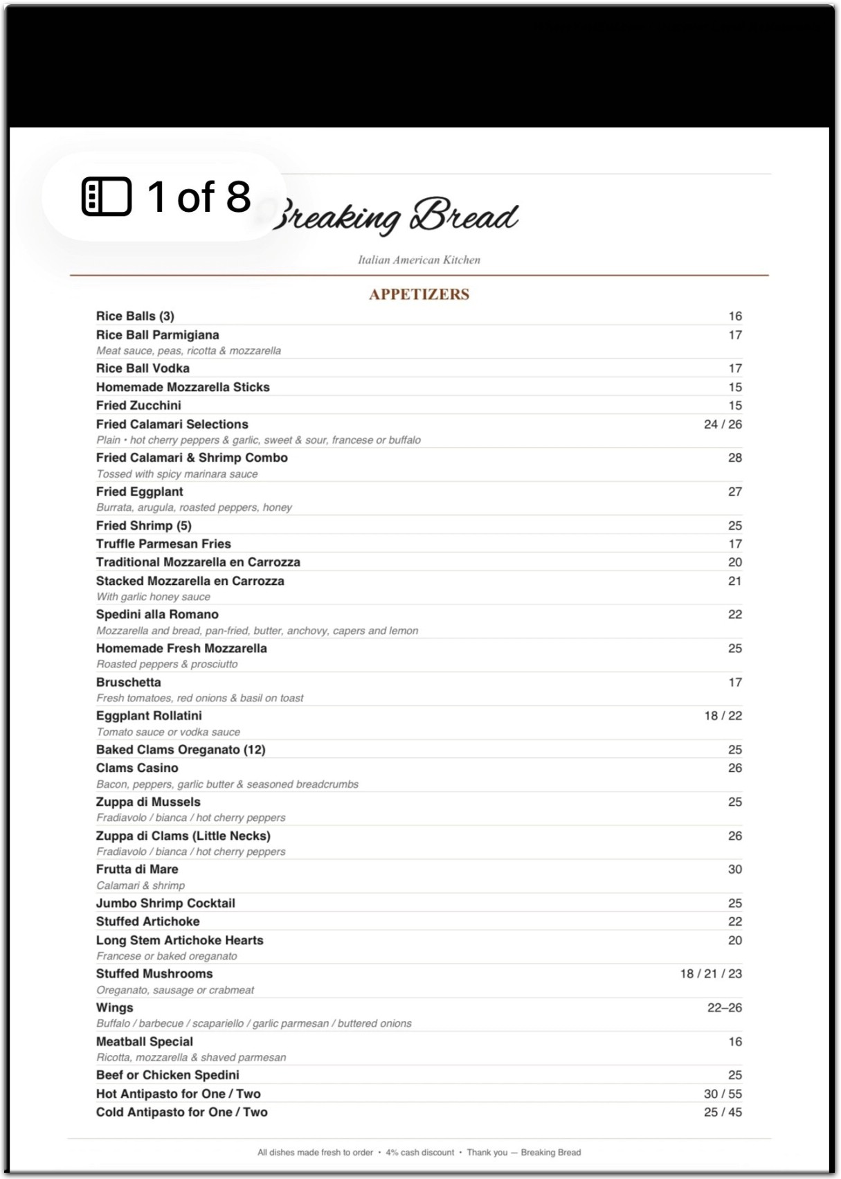 menu image
