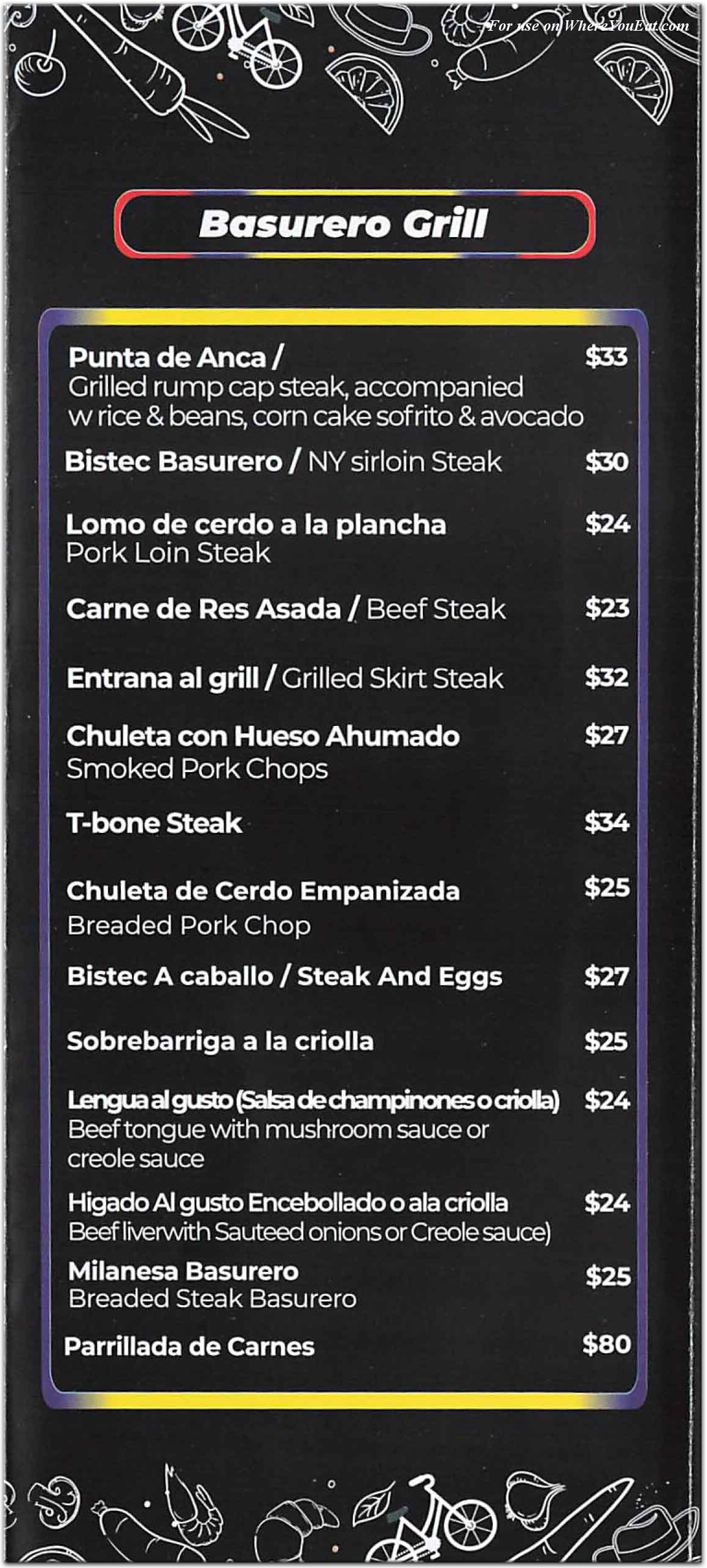 Basurero Restaurant in Queens / Official Menus & Photos