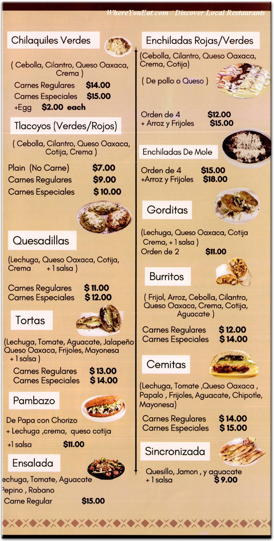 menu image