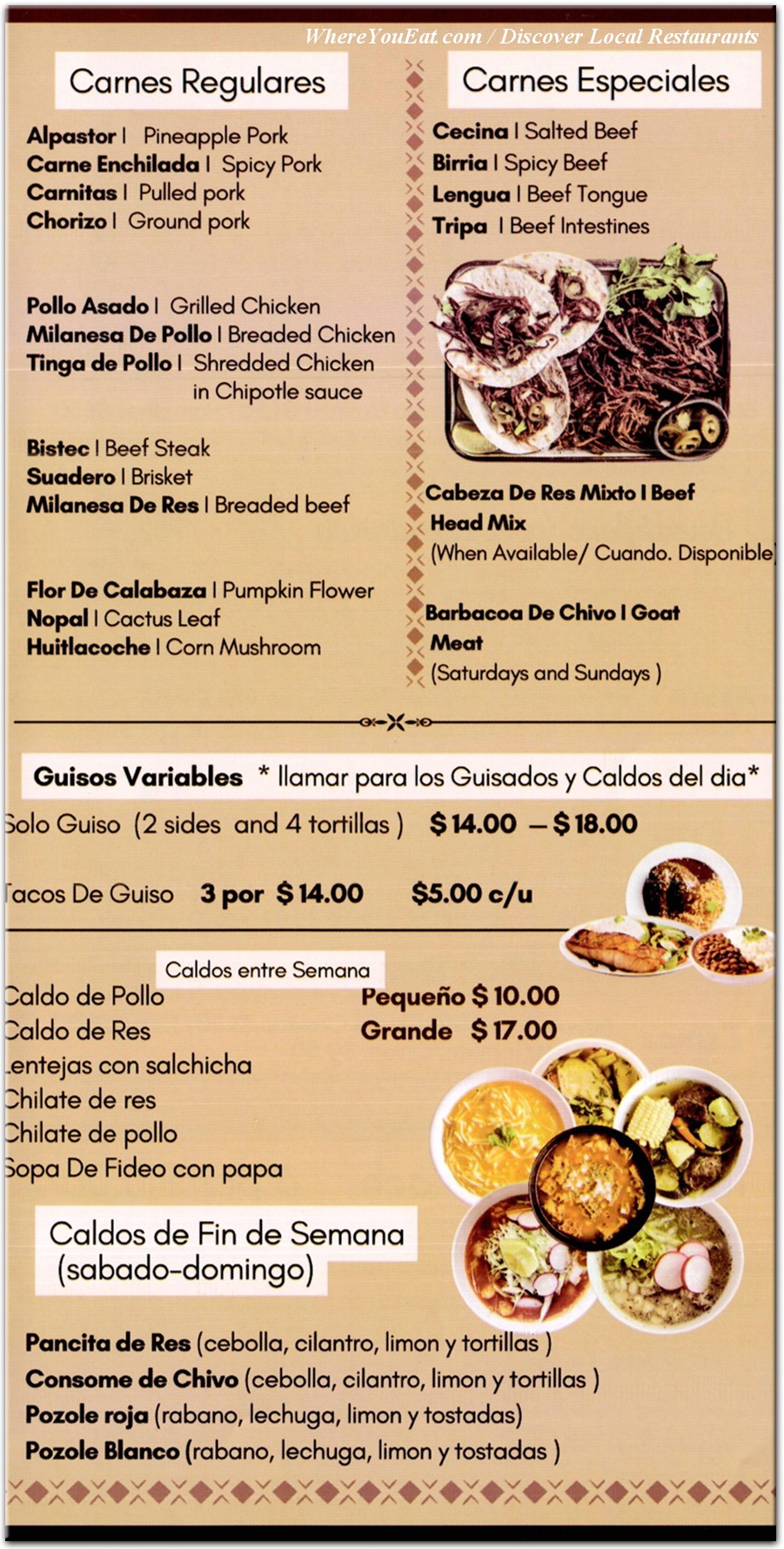menu image