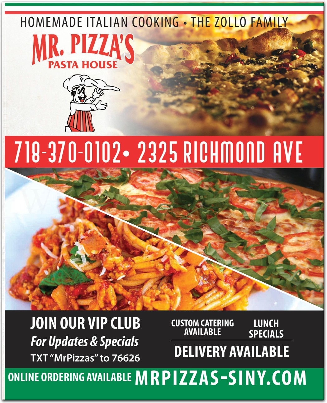 Mr Pizza's Pasta House Restaurant in Staten Island / Official Menus