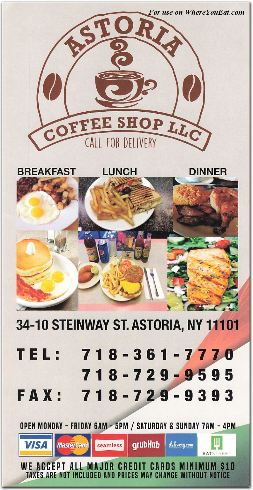 Steinway Coffee Shop Restaurant in Queens / Menus & Photos