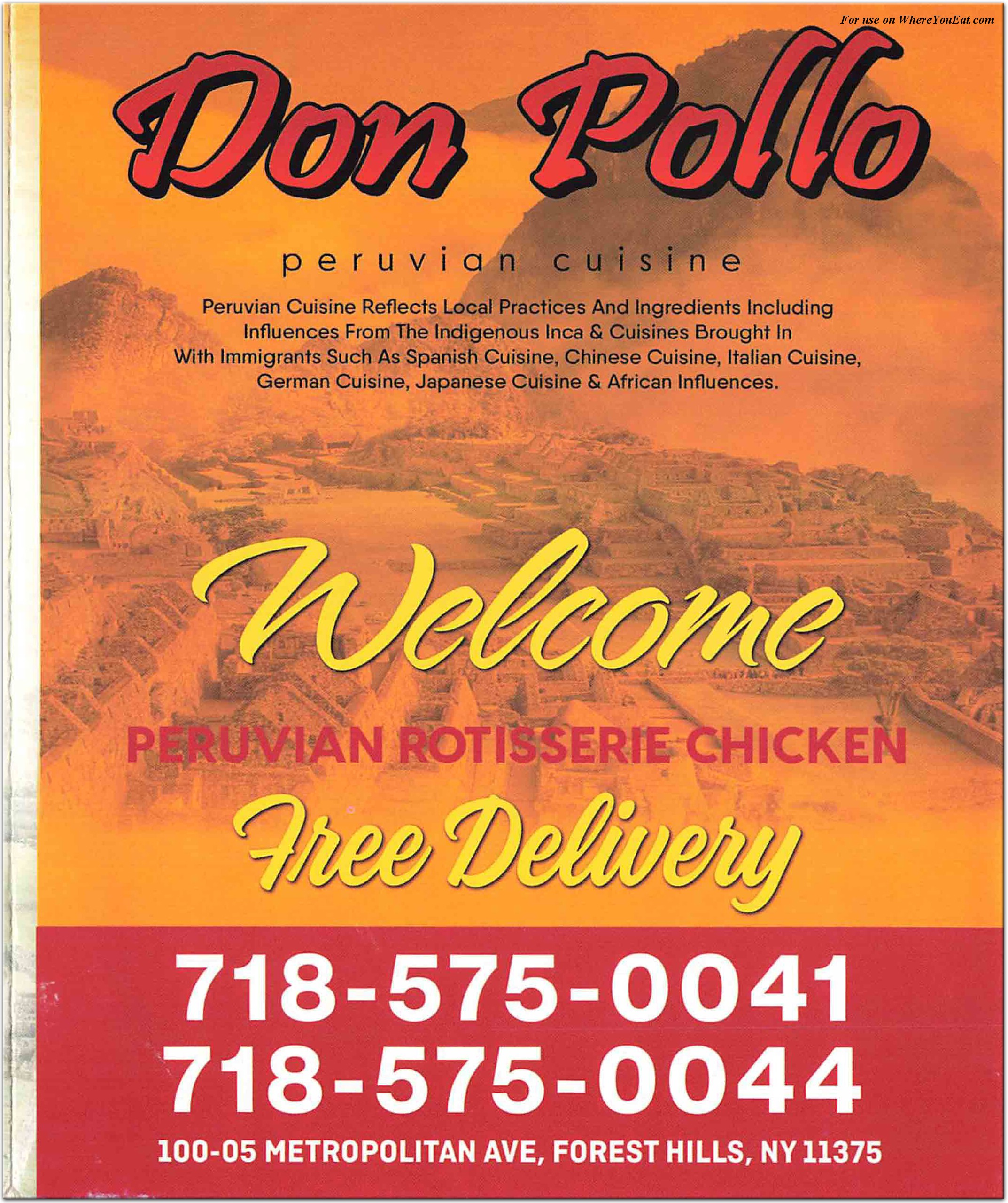 Don Pollo Restaurant in Queens / Menus & Photos