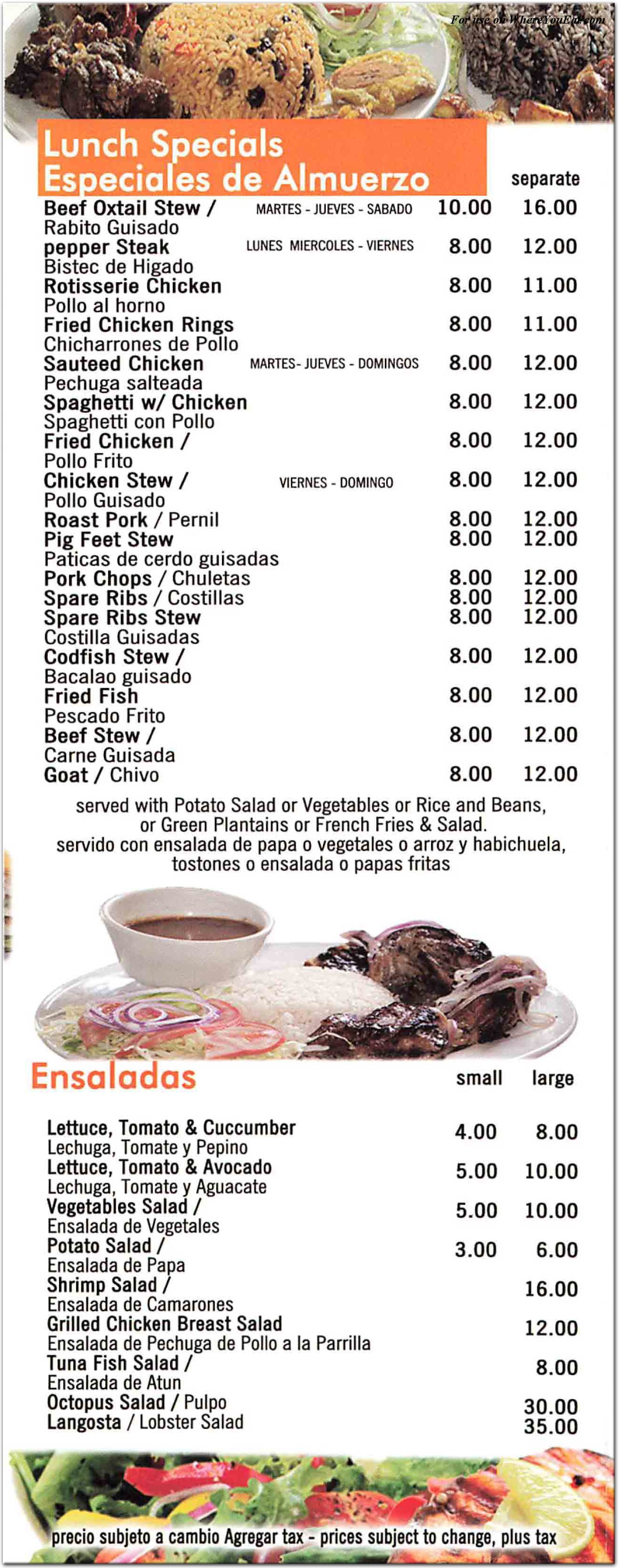 El Gran Canario II Restaurant in Queens / Menus & Photos