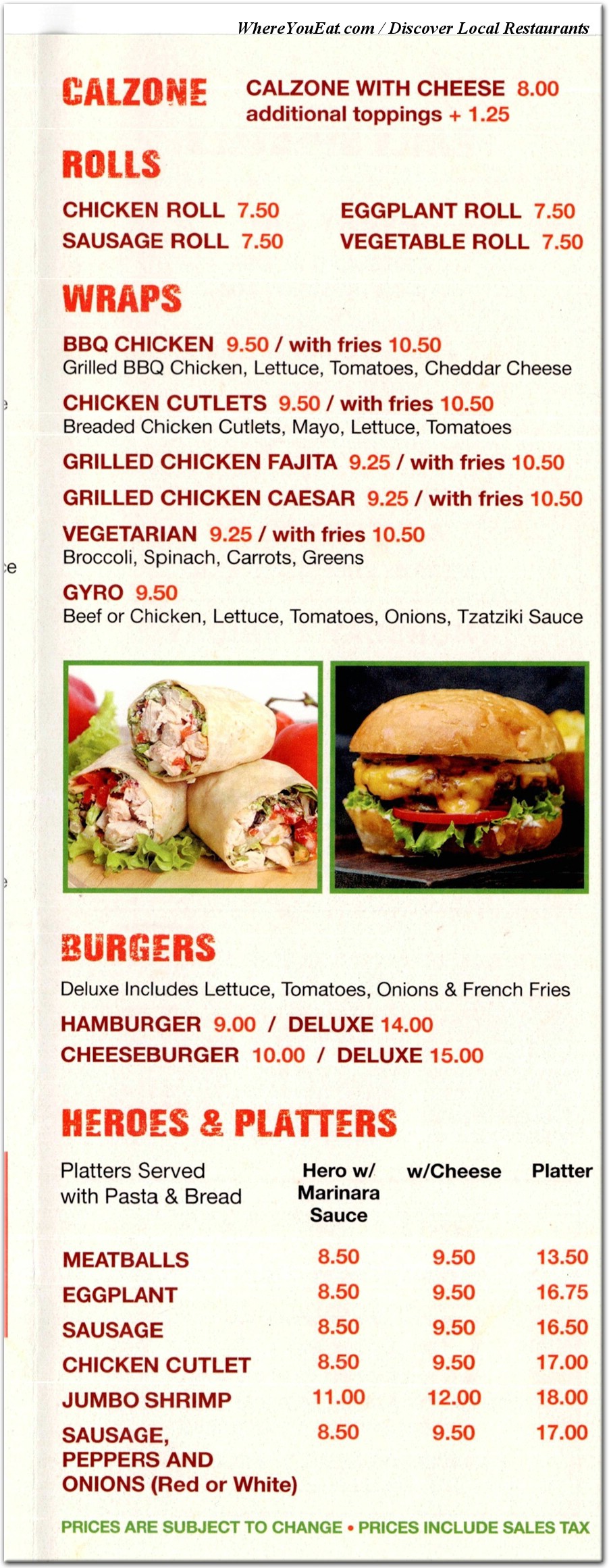 menu image