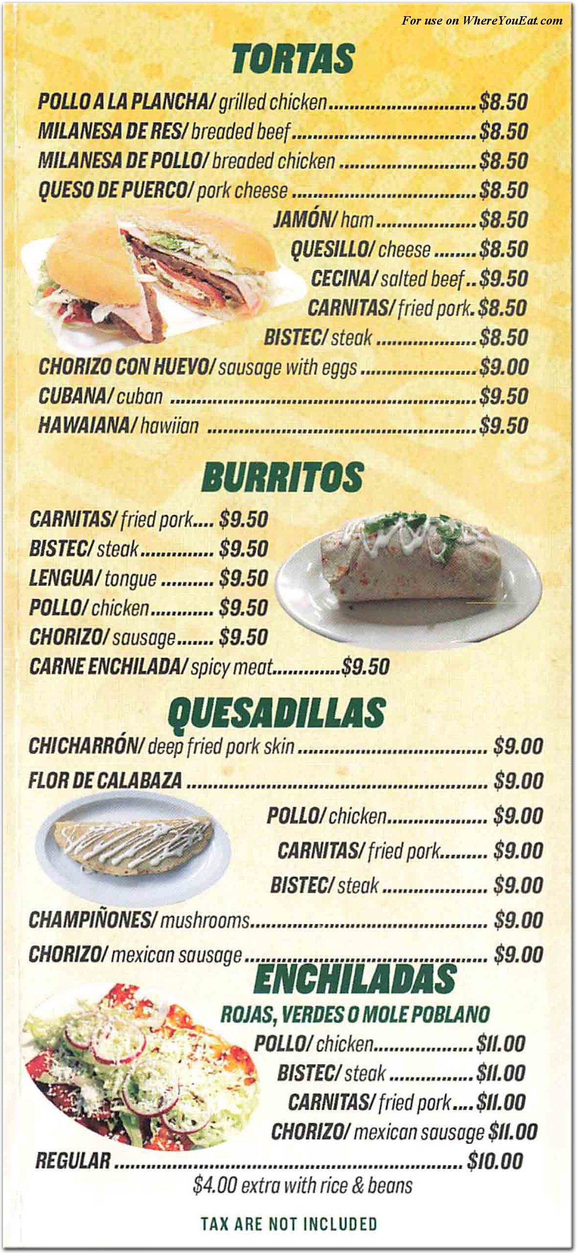 Guadalupana Restaurant in Queens / Menus & Photos