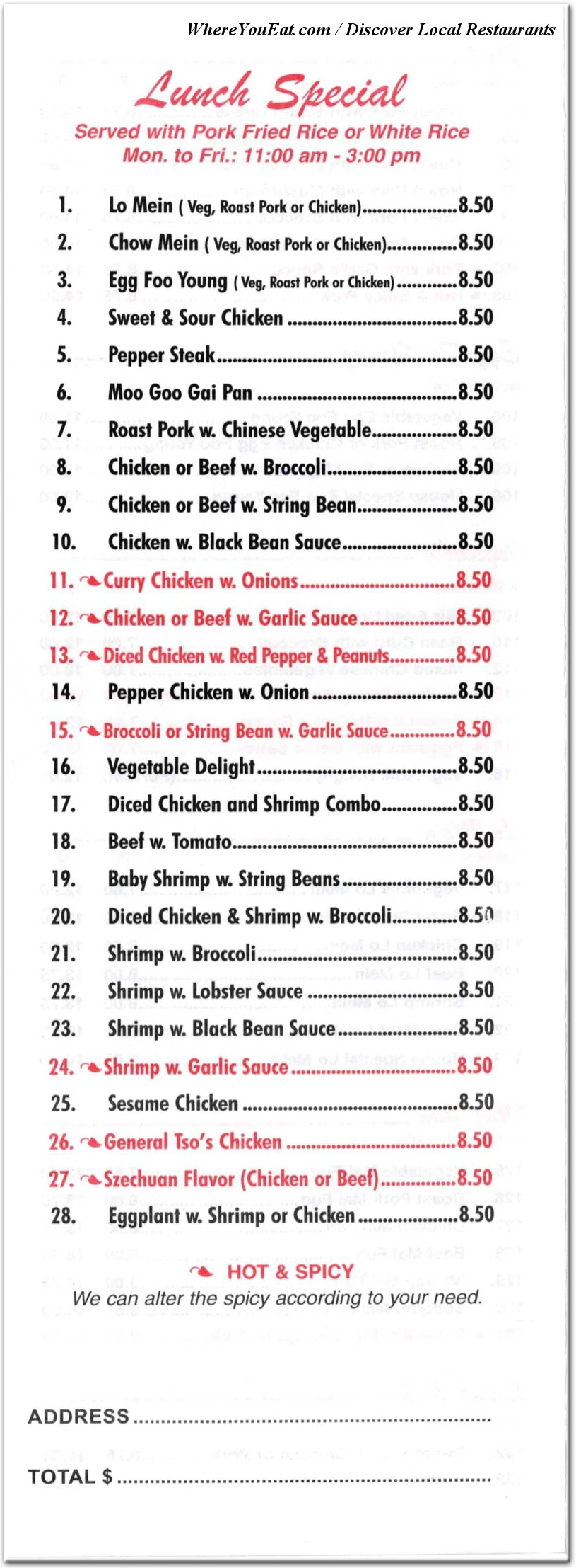 menu image