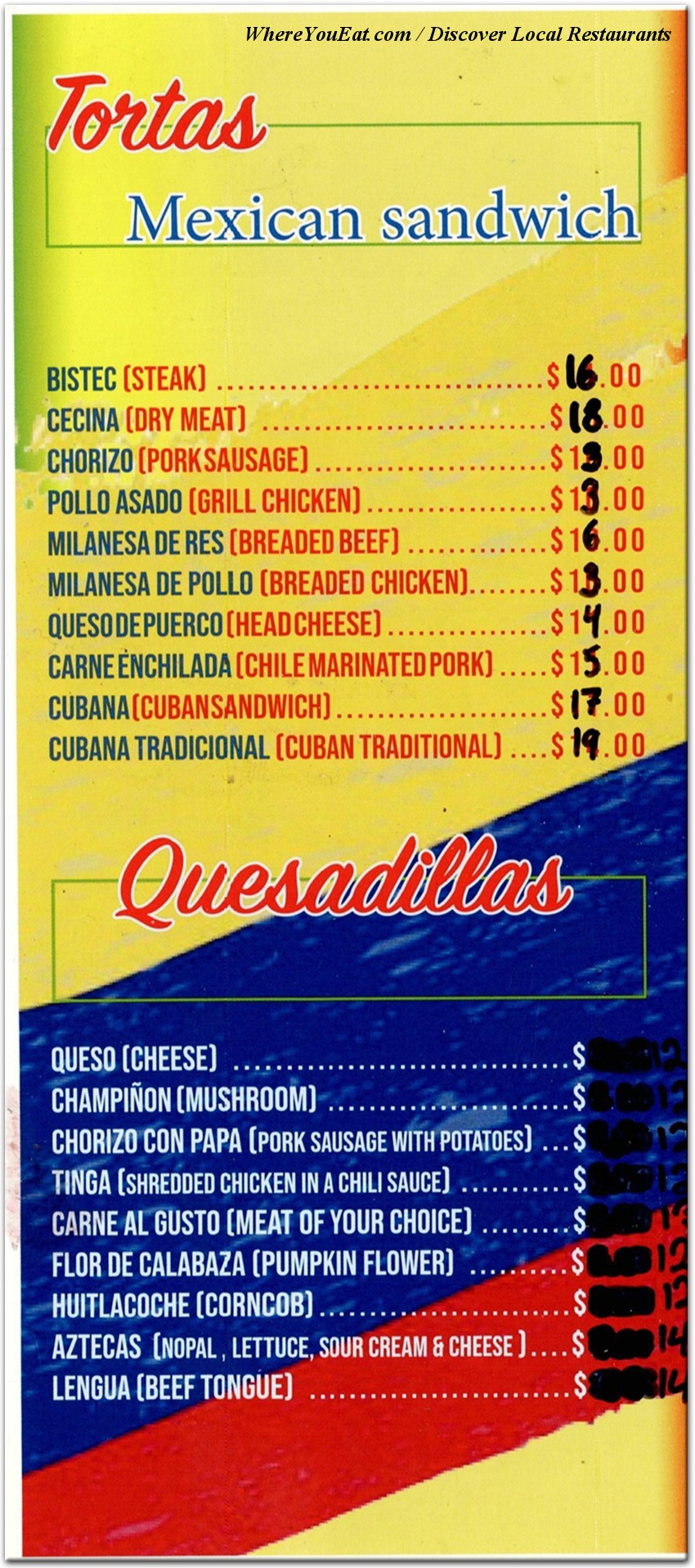 menu image
