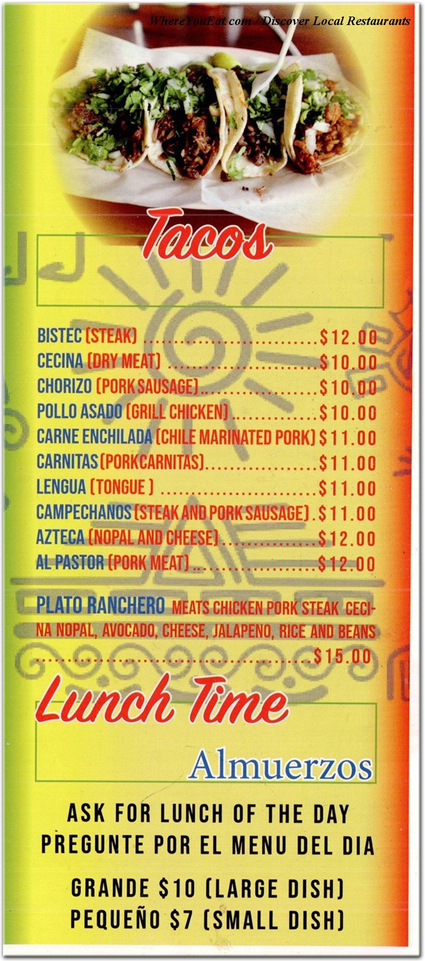 menu image