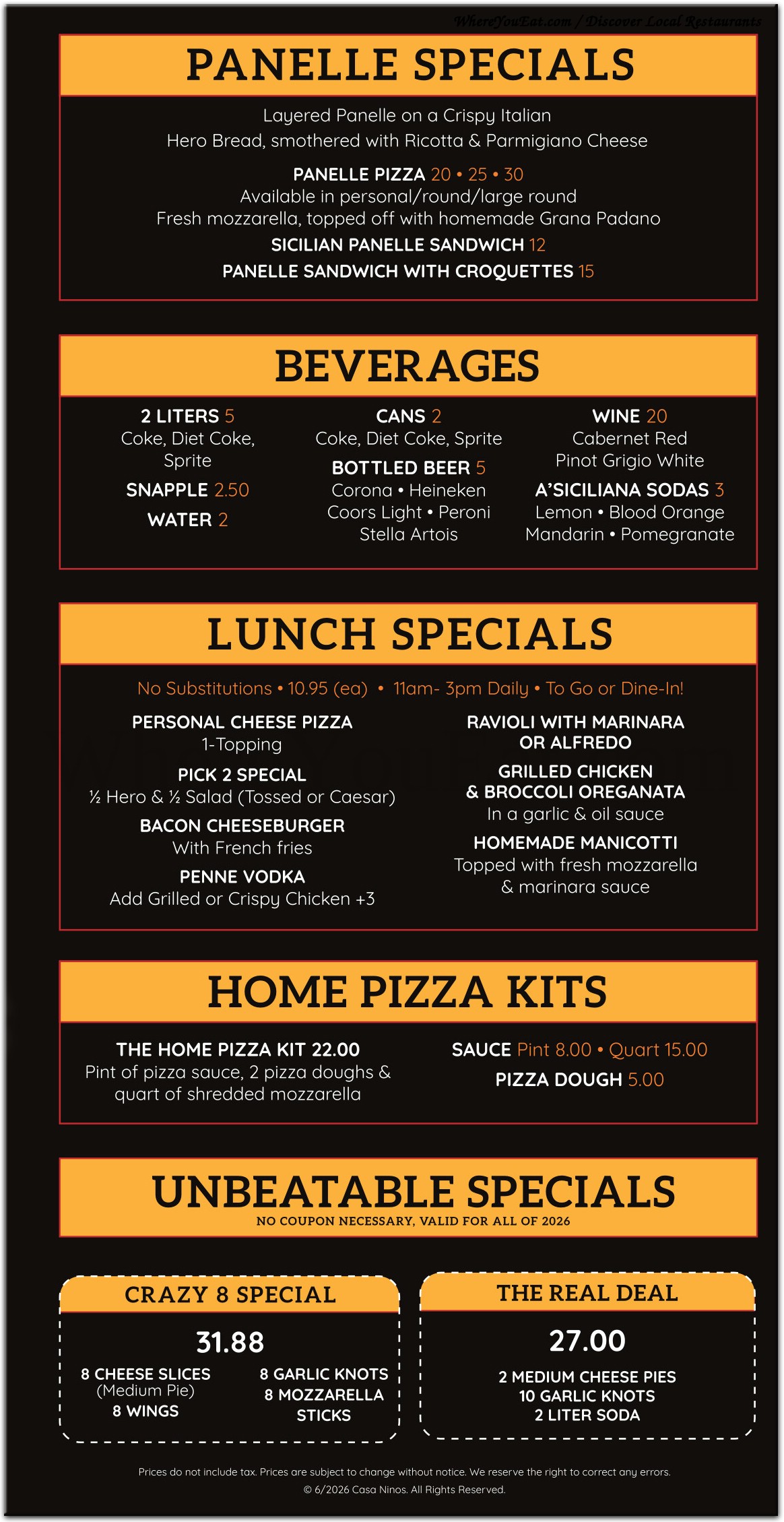 menu image