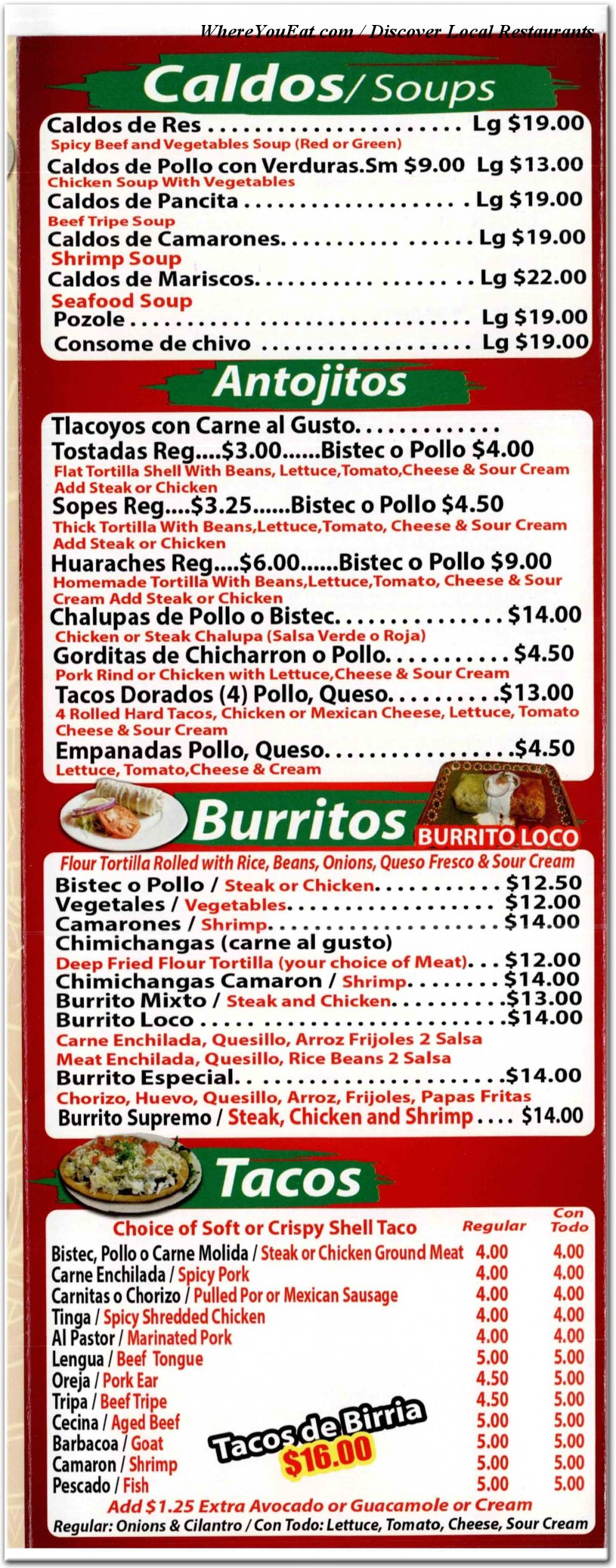 menu image