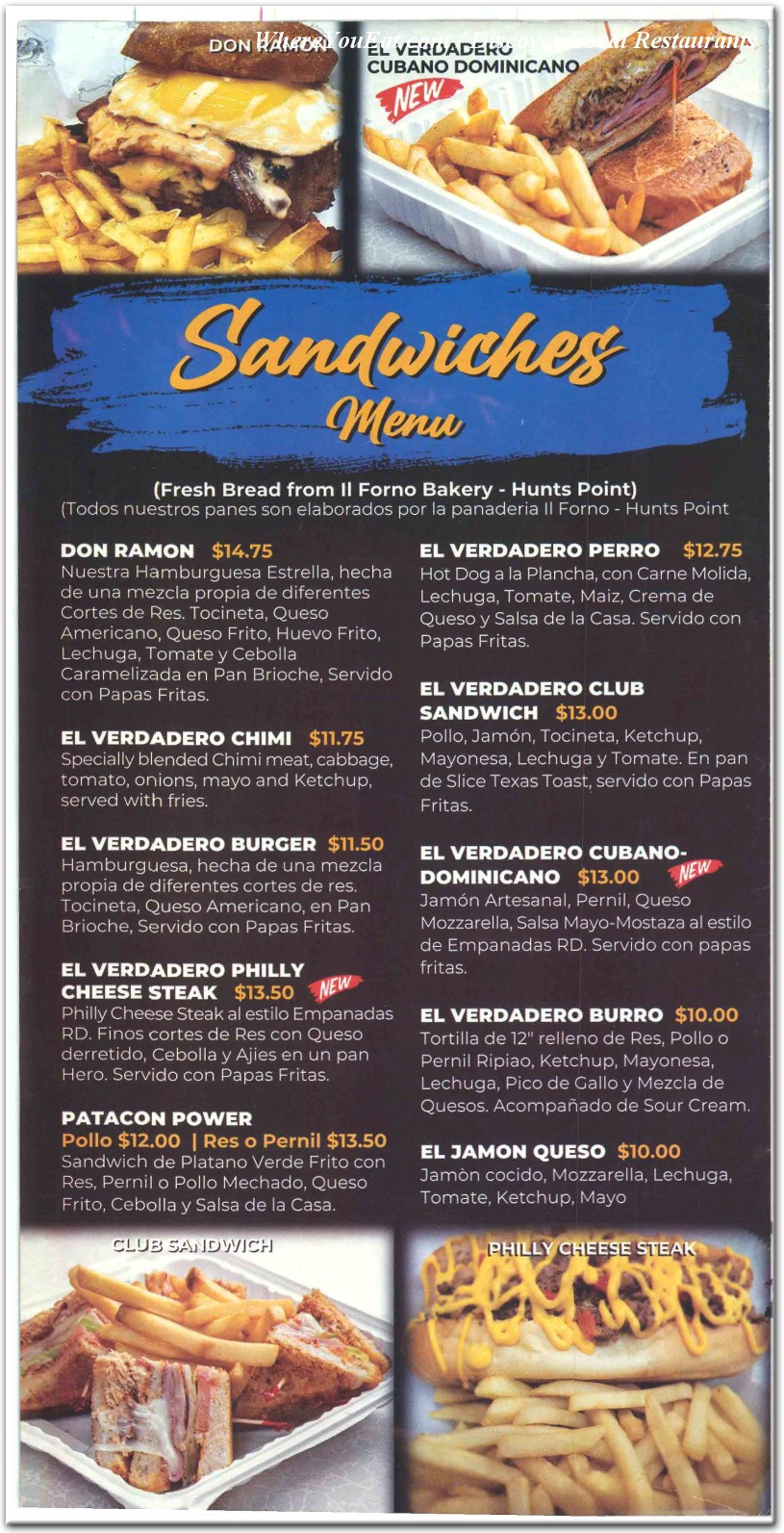 menu image