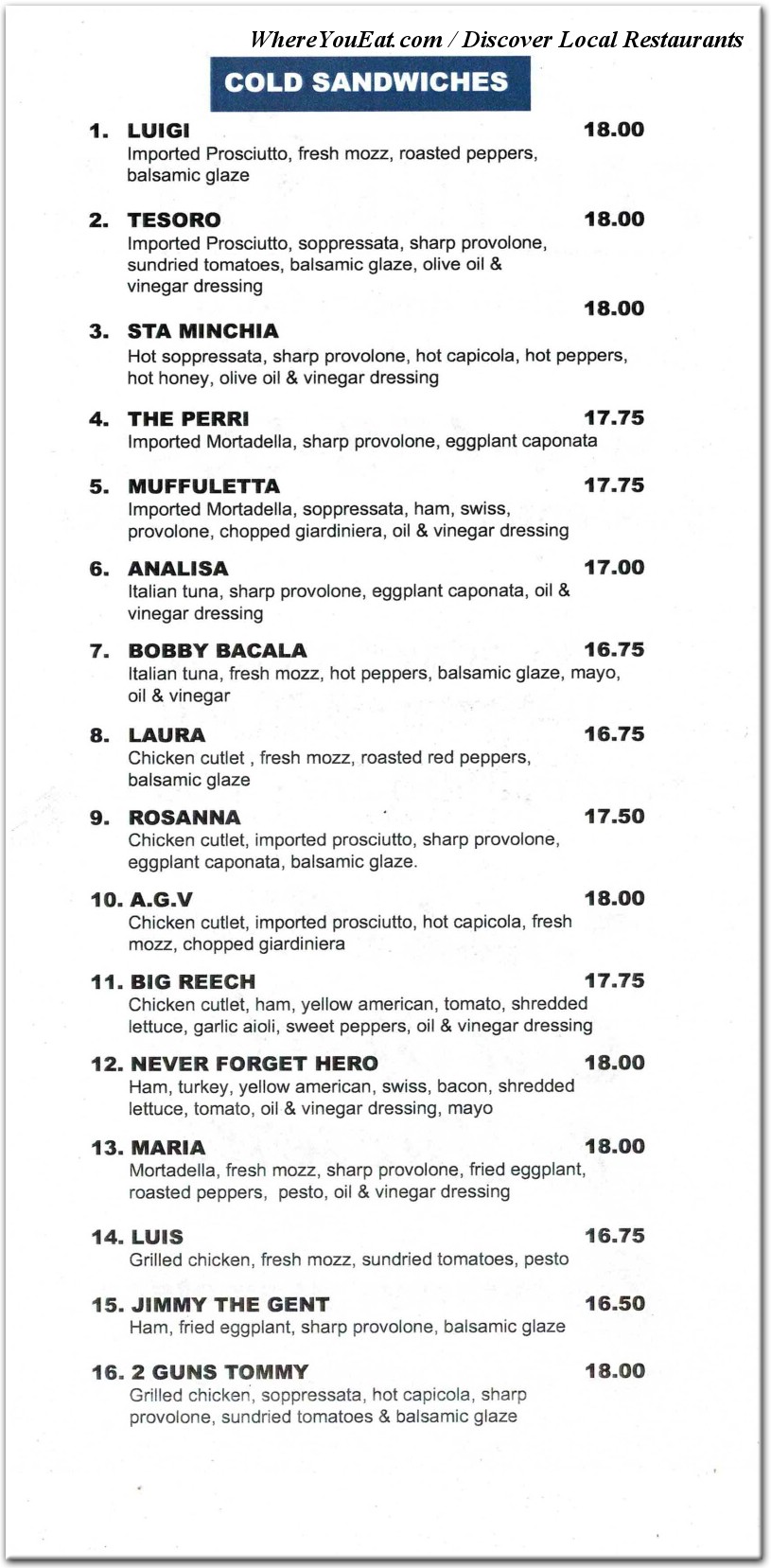 menu image