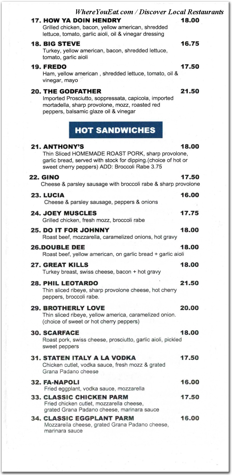 menu image