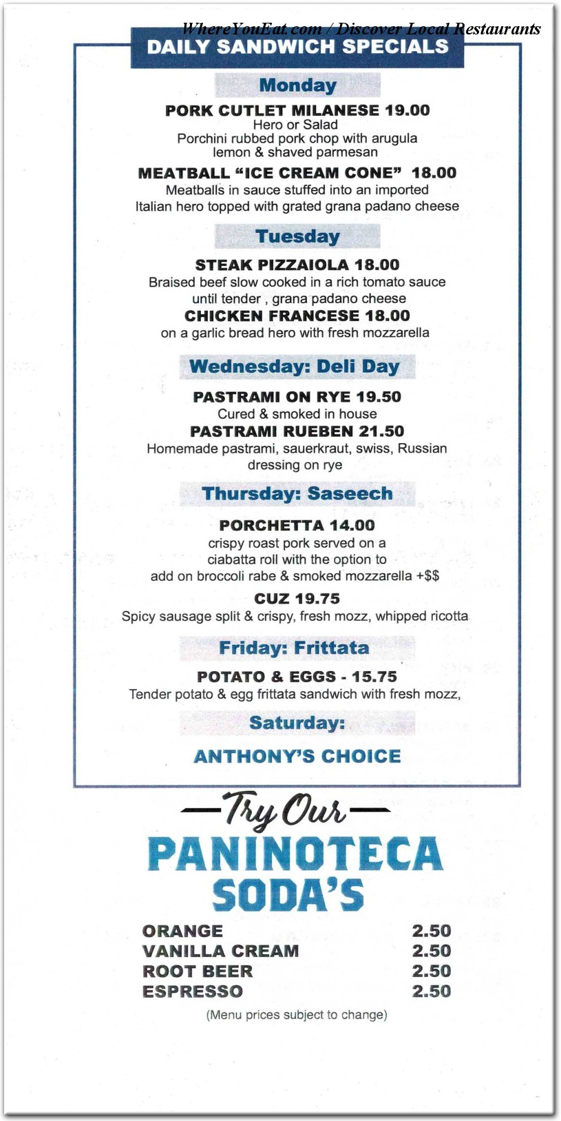 menu image
