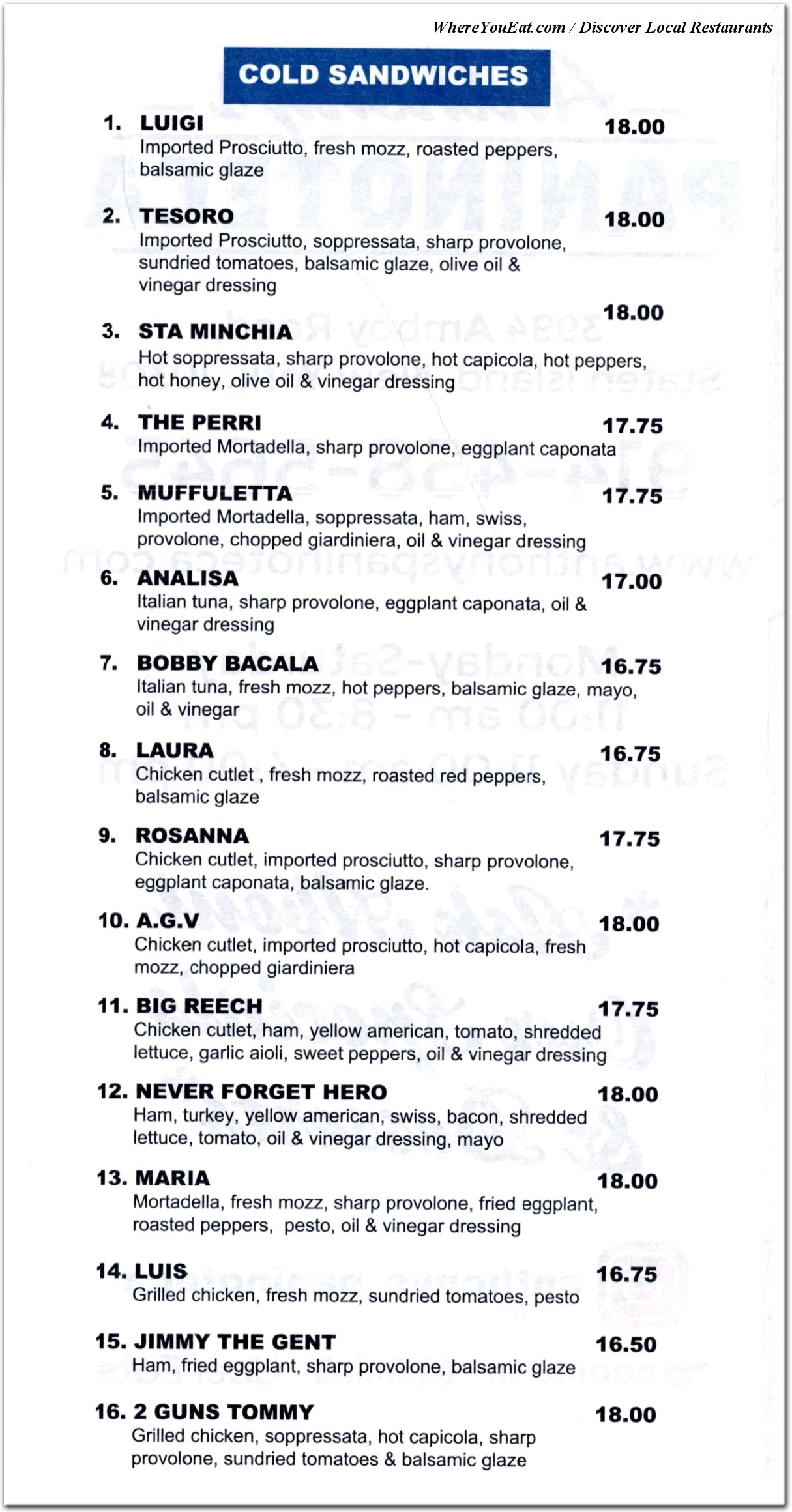 menu image
