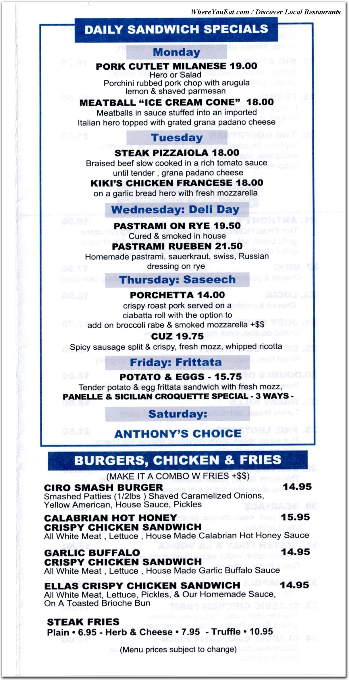 menu image