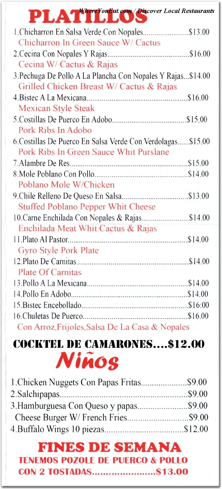menu image