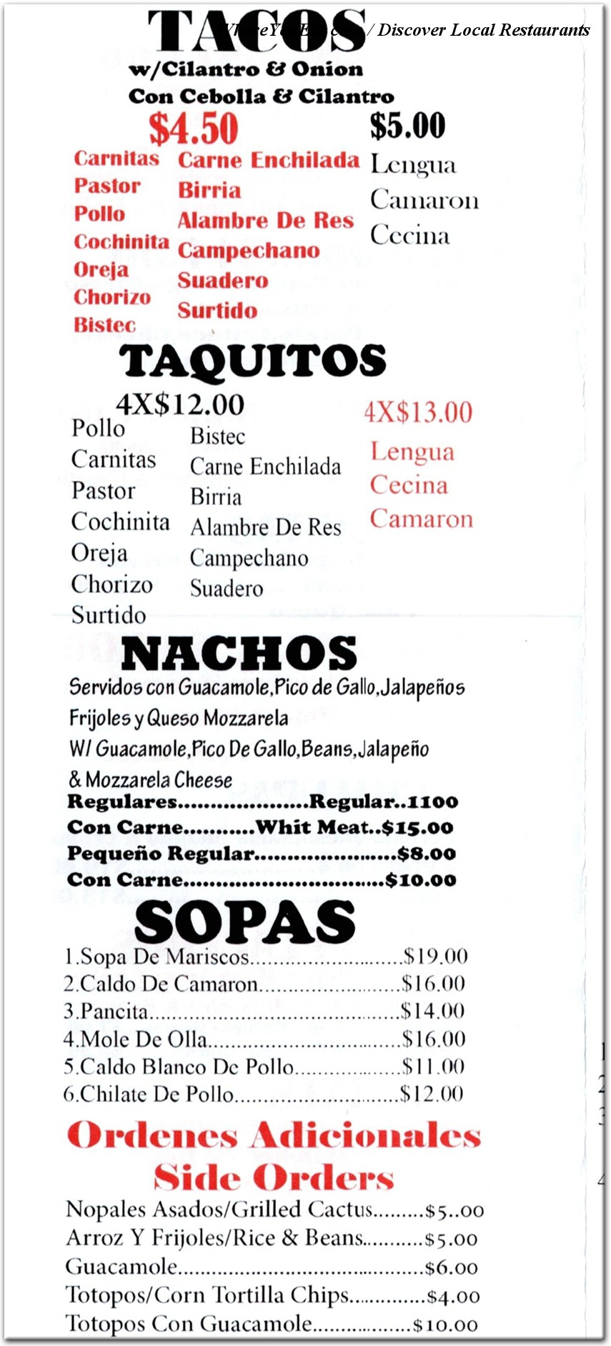 menu image