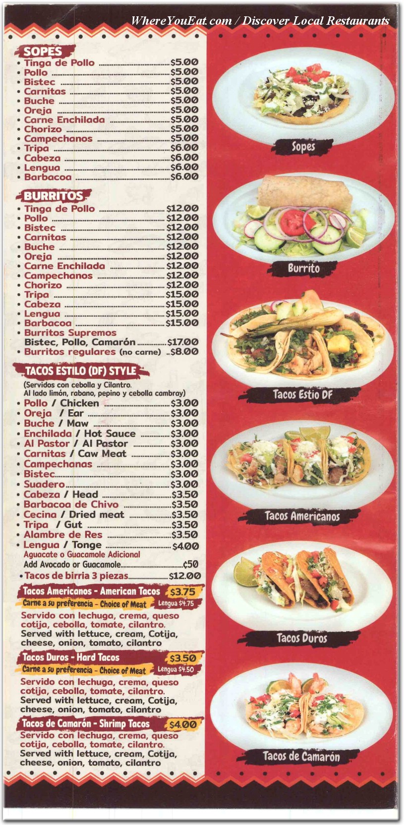 menu image