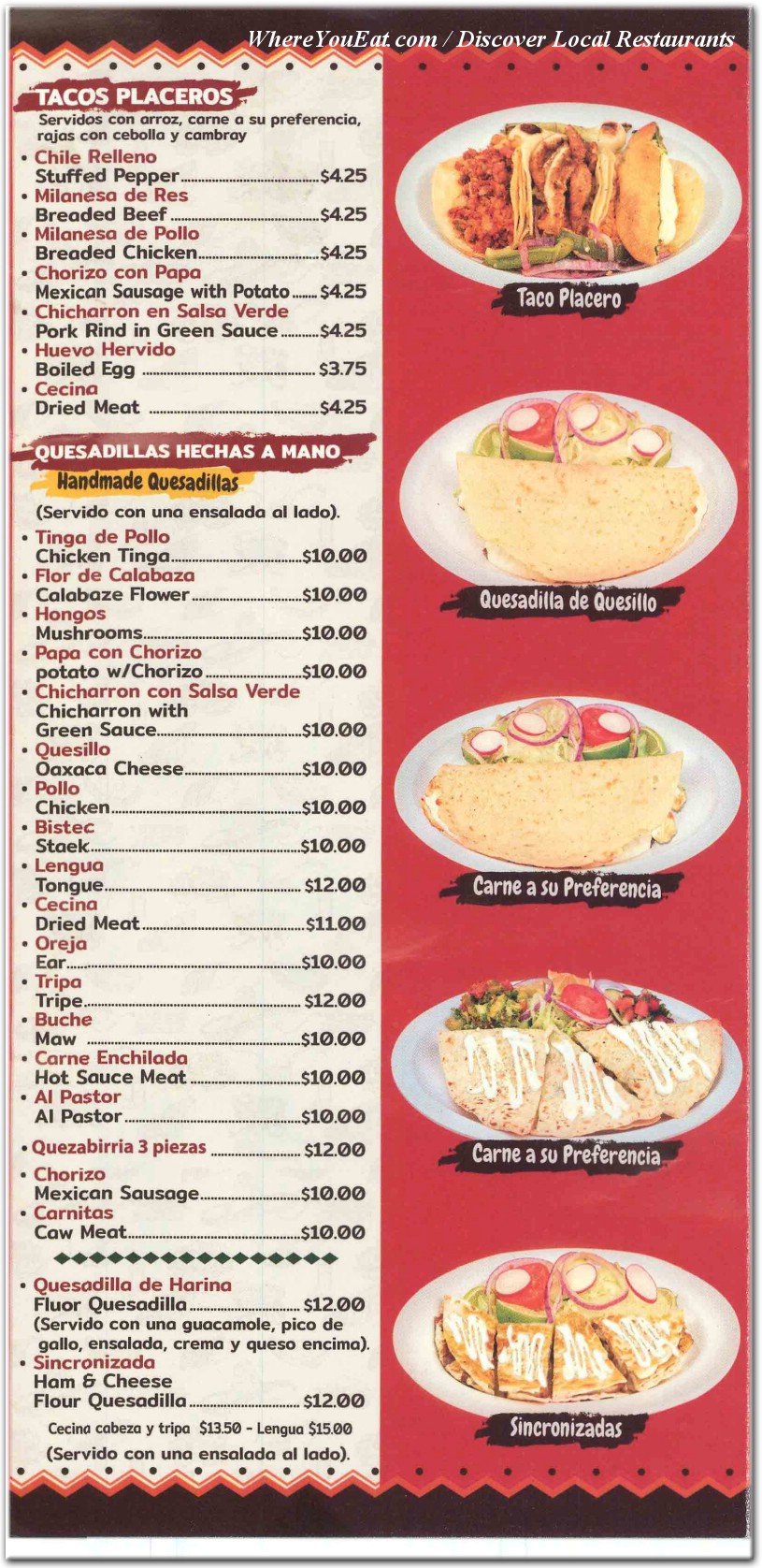 menu image