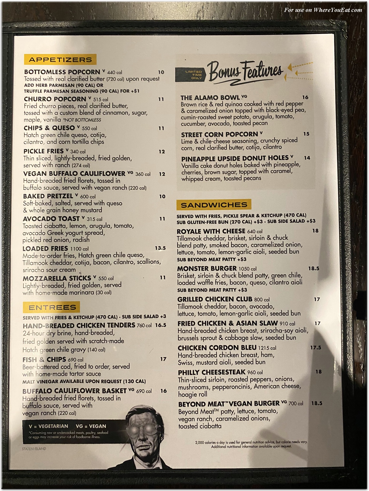 Alamo Drafthouse Restaurant In Staten Island Menus Photos