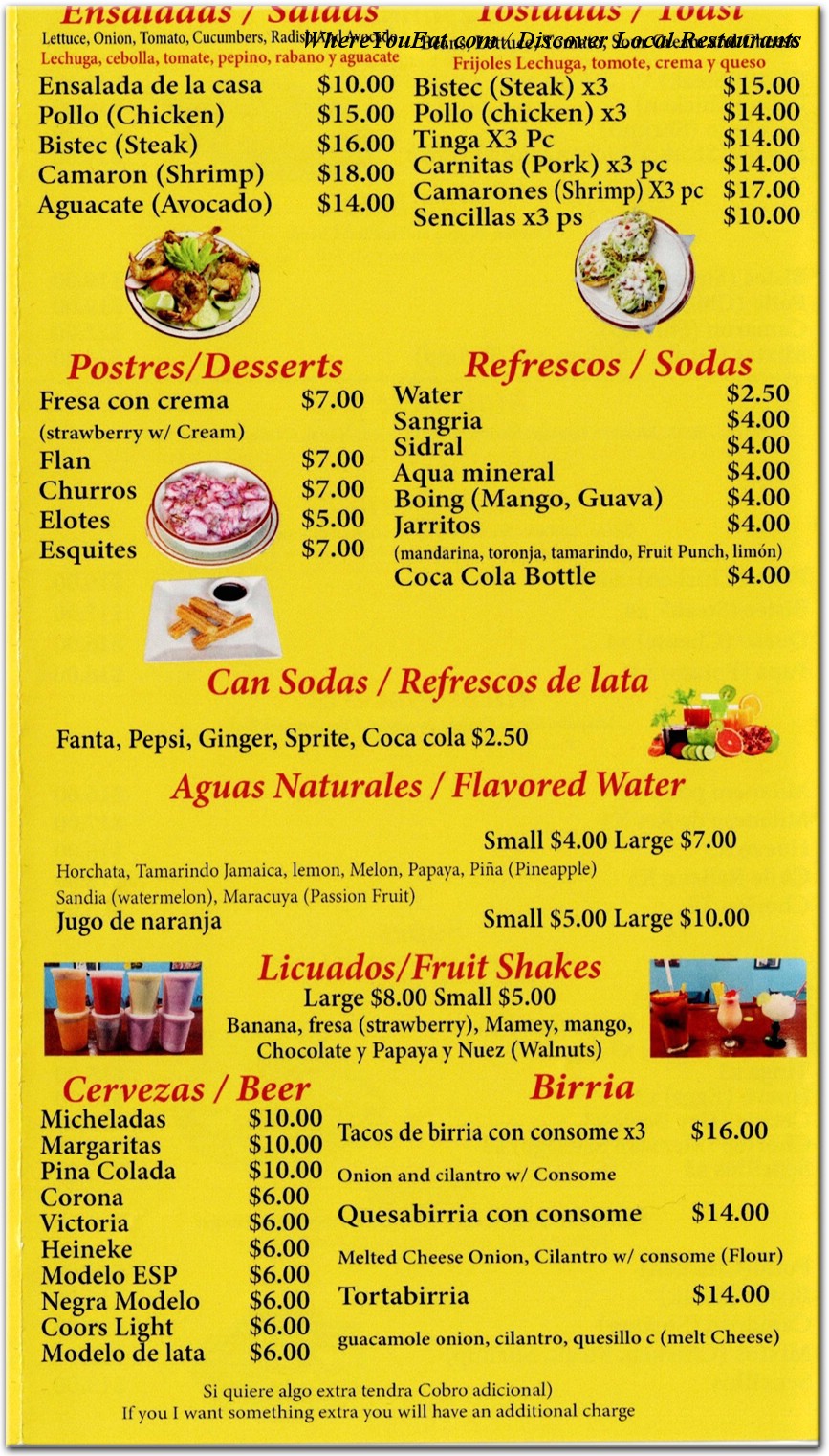 menu image