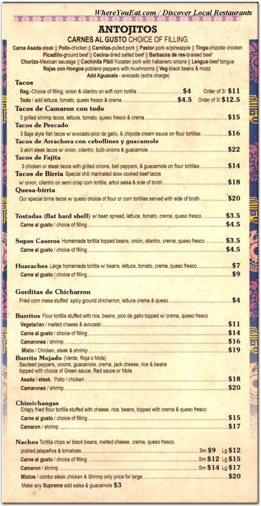 menu image