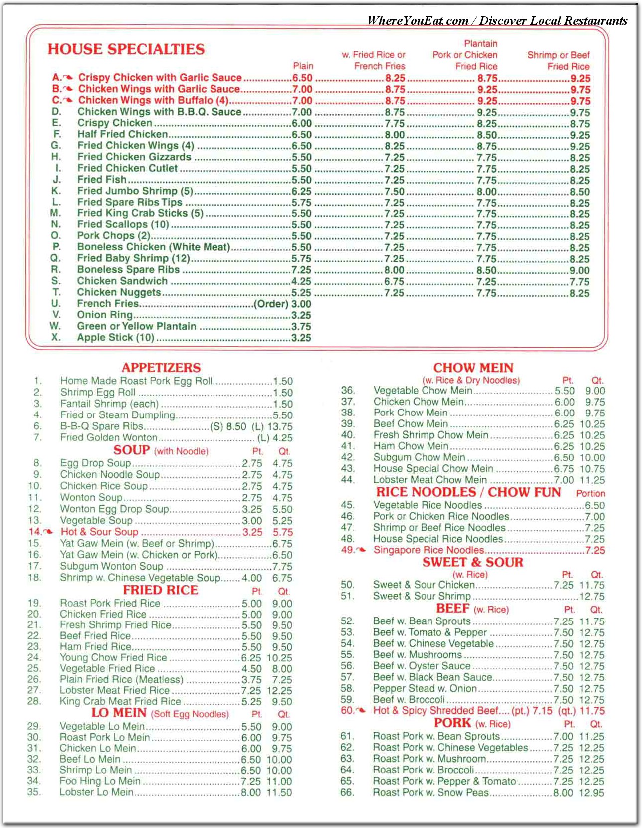 menu image