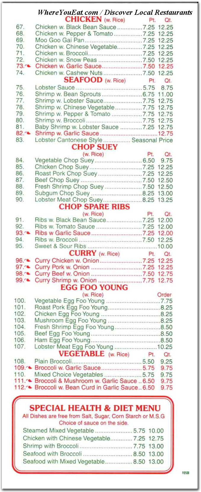 menu image