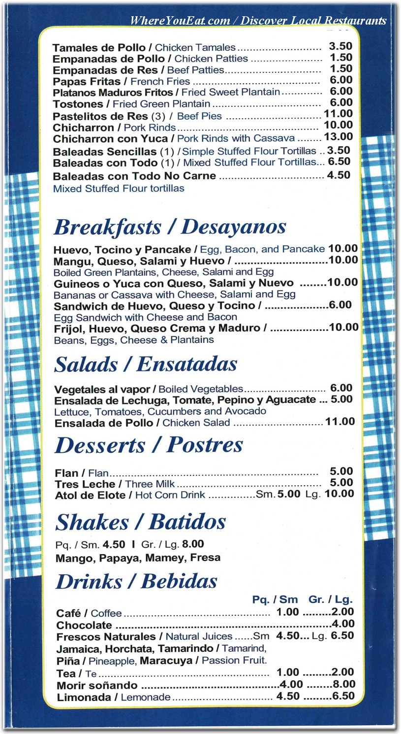 menu image