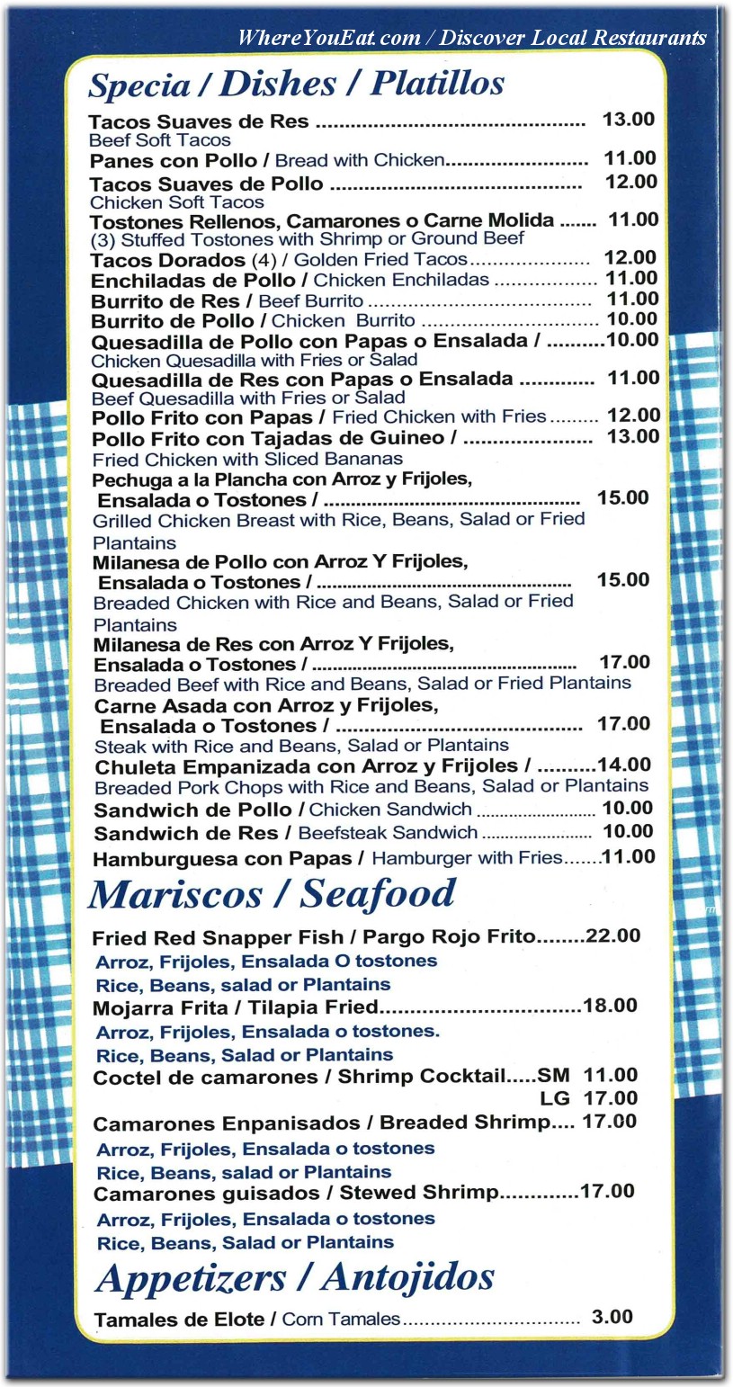 menu image