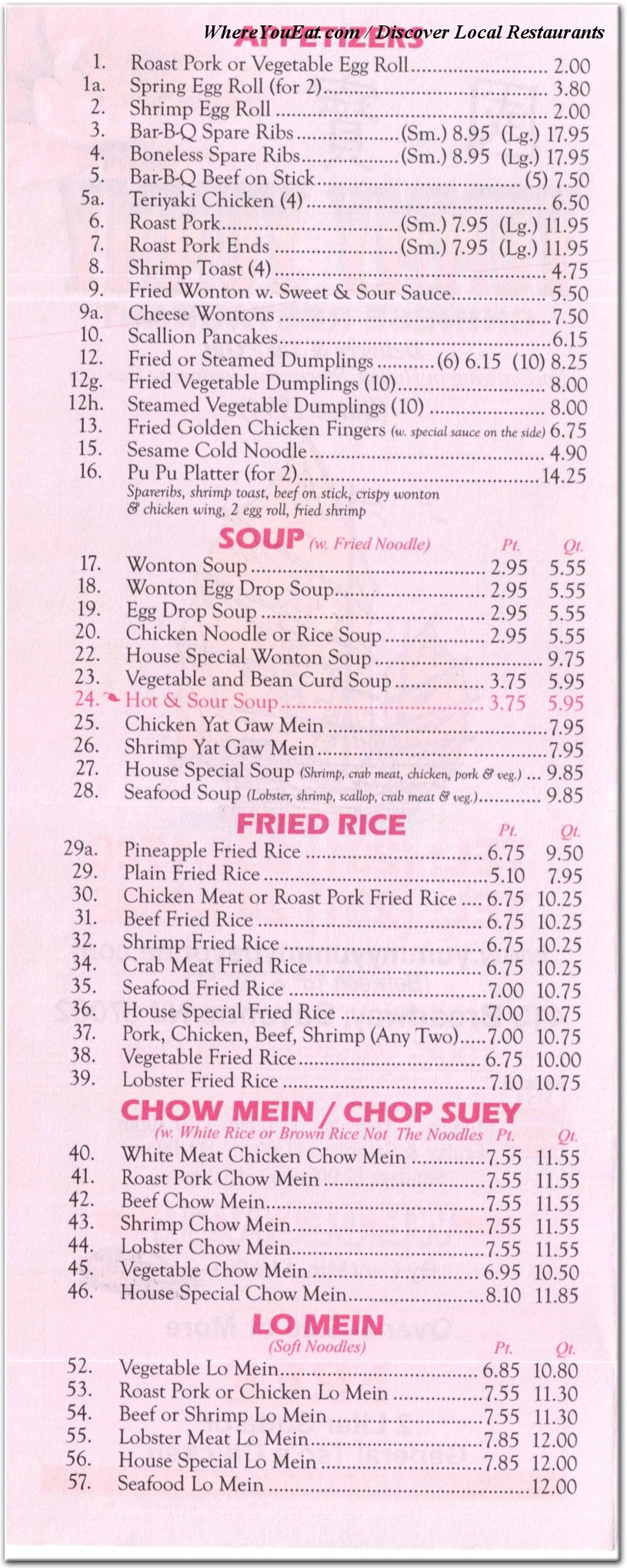 menu image