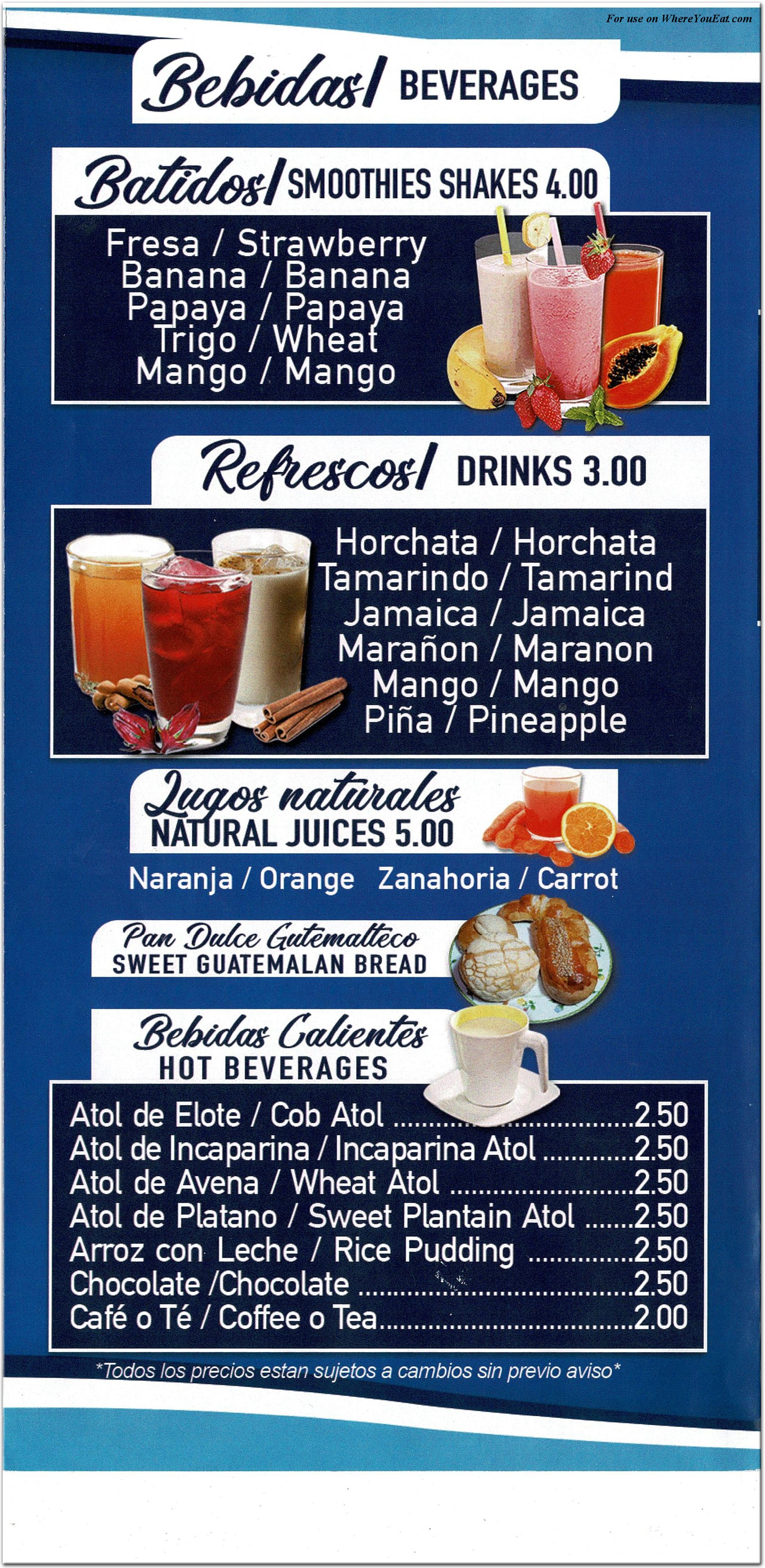 menu image