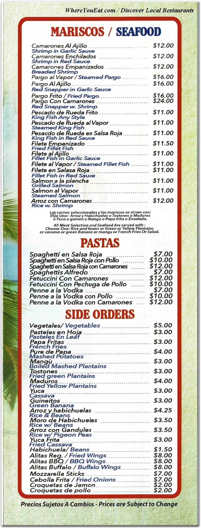 menu image