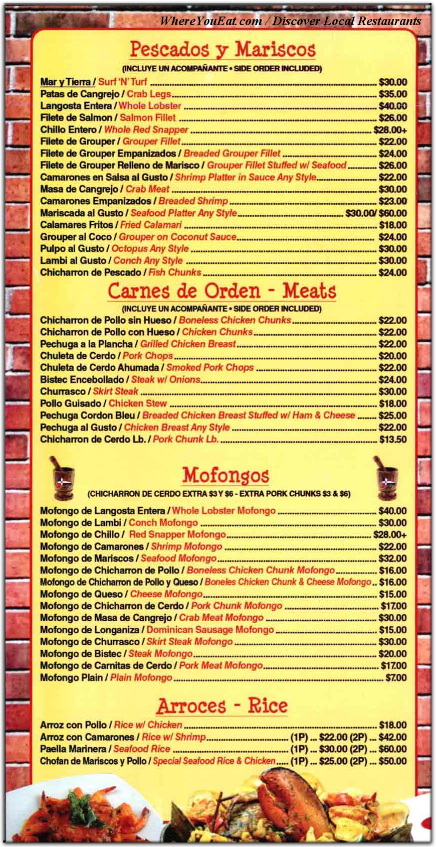 menu image