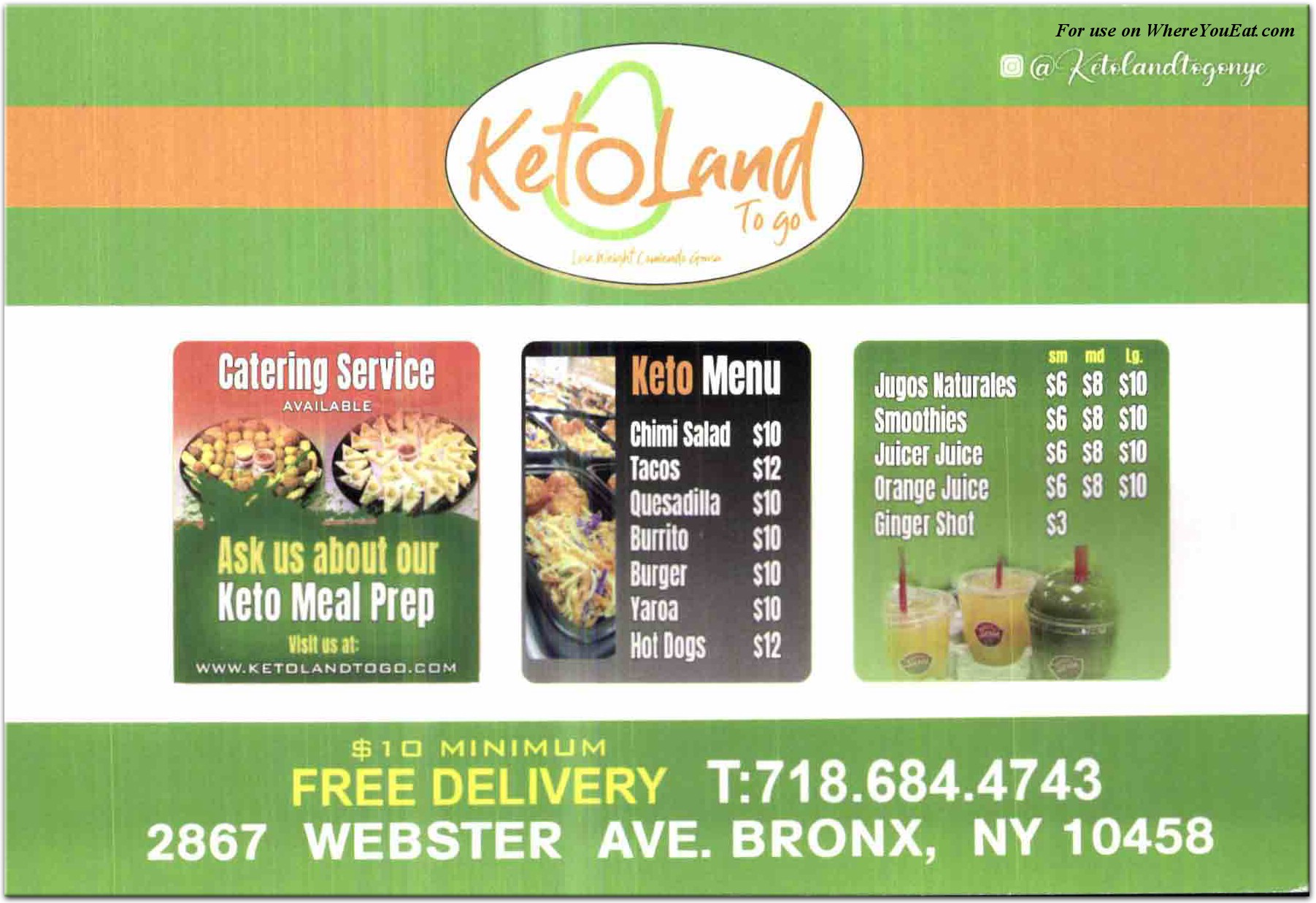 KetoLand Restaurant in The Bronx / Official Menus & Photos
