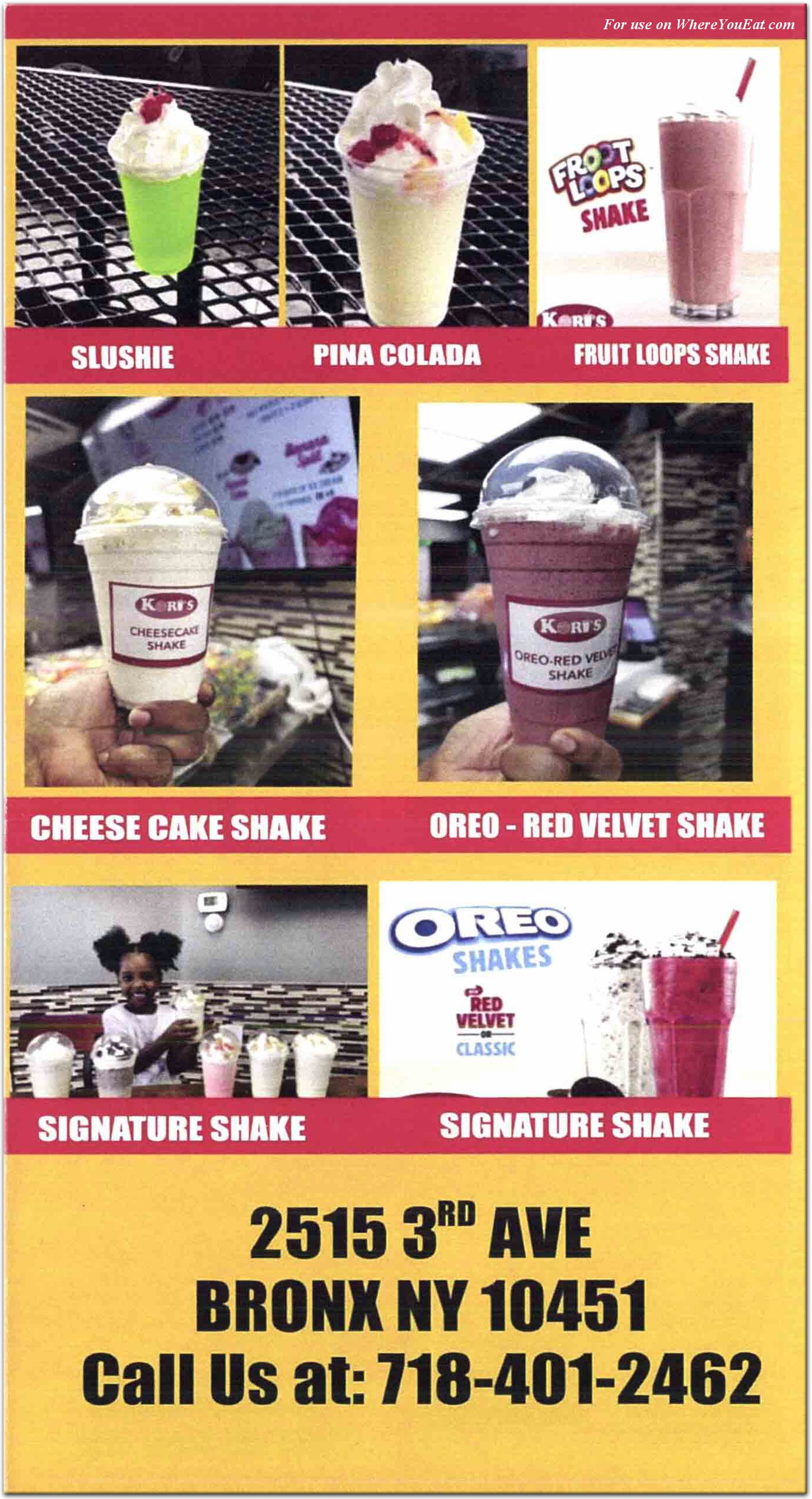 Kori's Restaurant in The Bronx / Menus & Photos