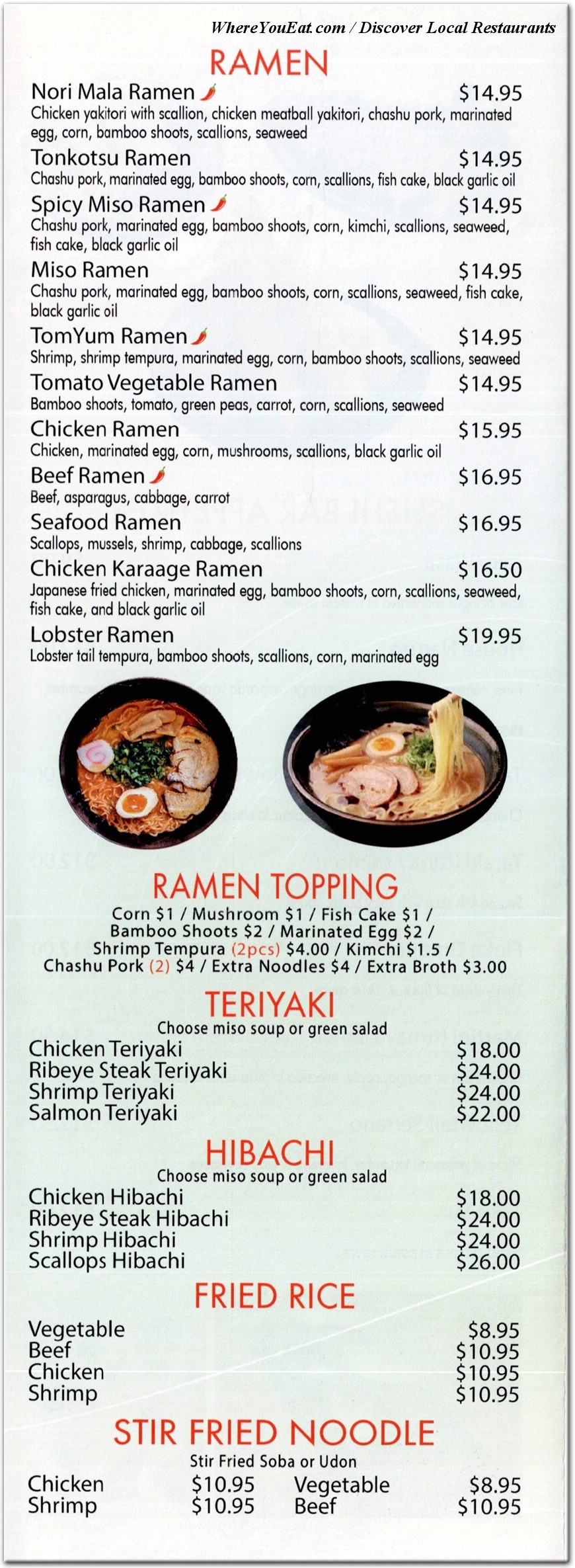 menu image